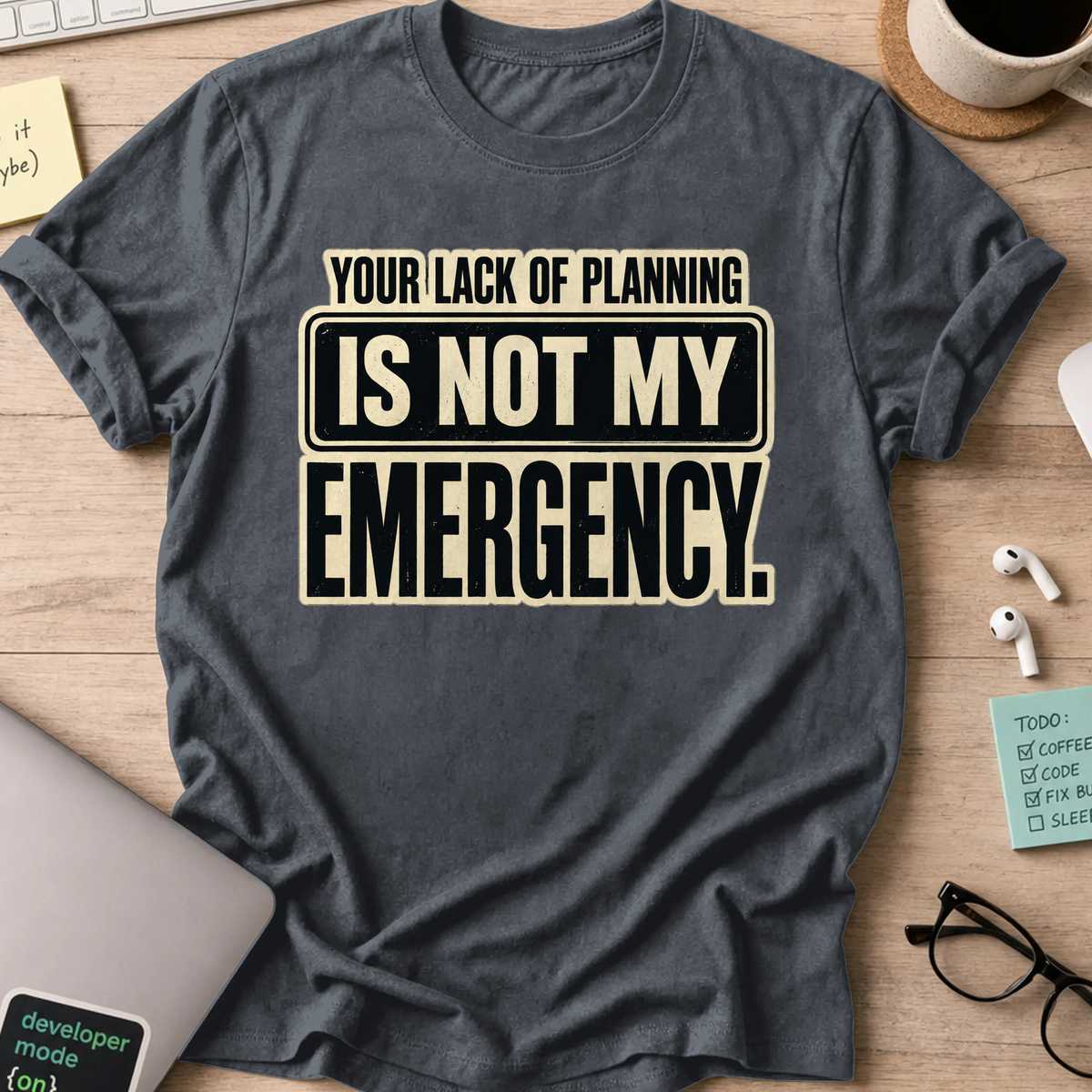 Nerd Collection Artwork T112 Shirt - Dark Heather mockup