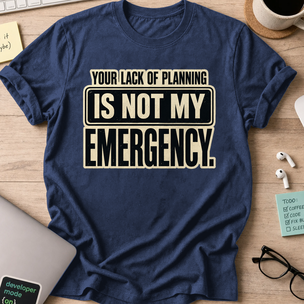 Nerd Collection Artwork T112 Shirt - Navy mockup