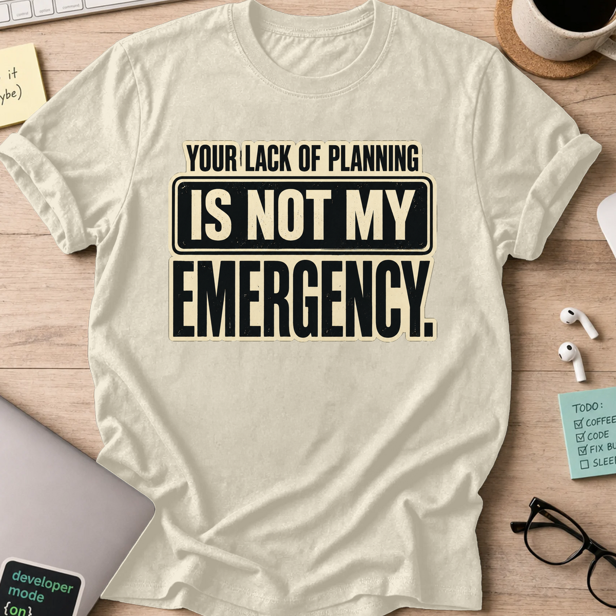 Nerd Collection Artwork T112 Shirt - Natural mockup