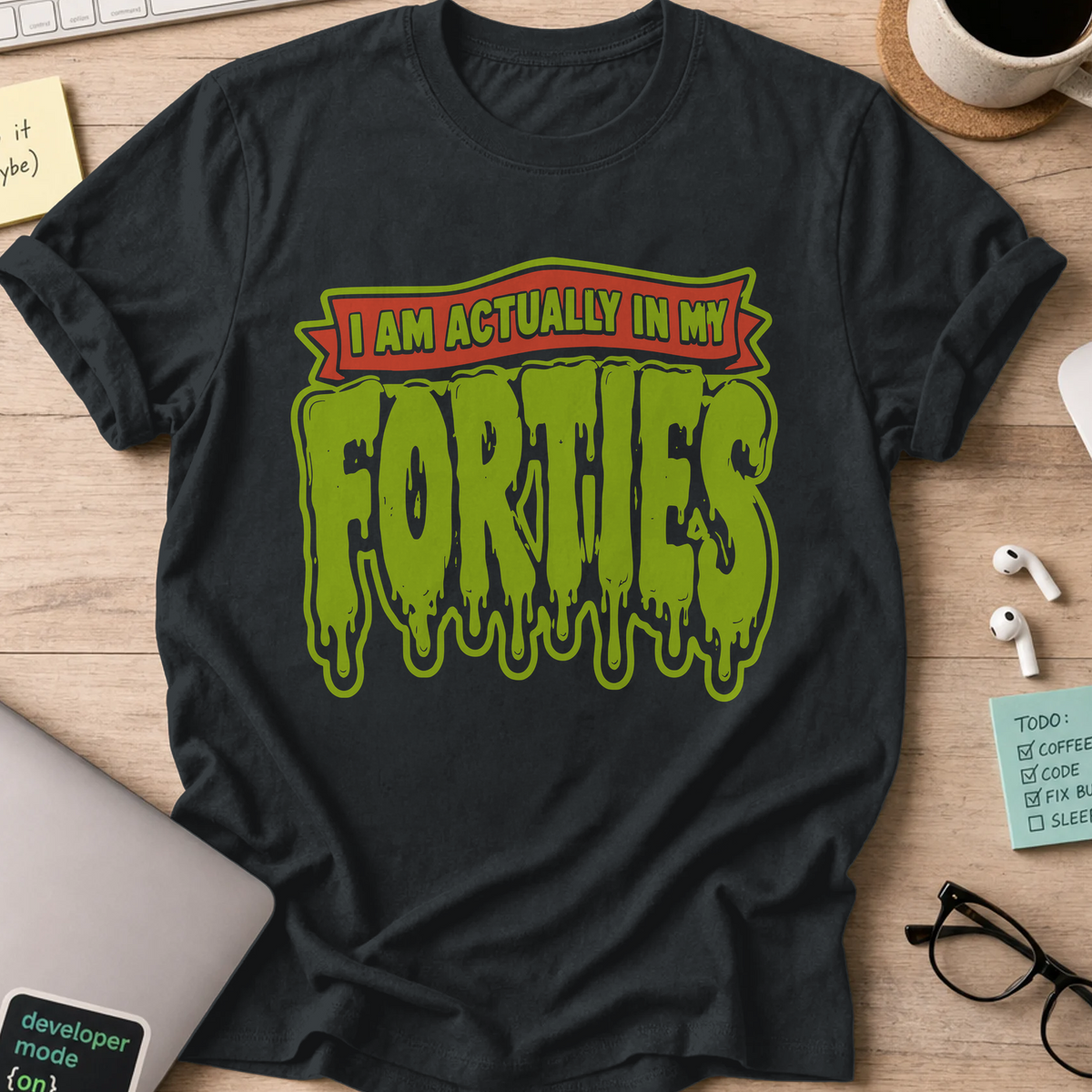 Nerd Collection Artwork T113 Shirt - Black mockup