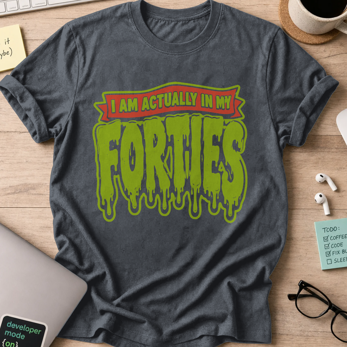 Nerd Collection Artwork T113 Shirt - Dark Heather mockup