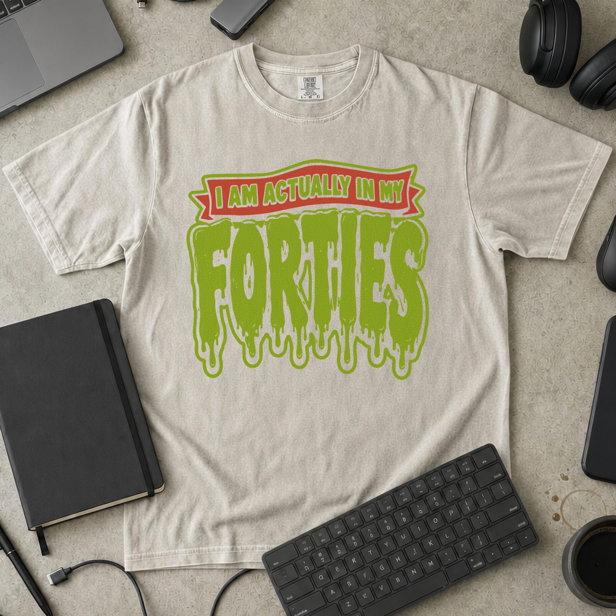 Nerd Collection Artwork T113 Premium Shirt - Ivory mockup