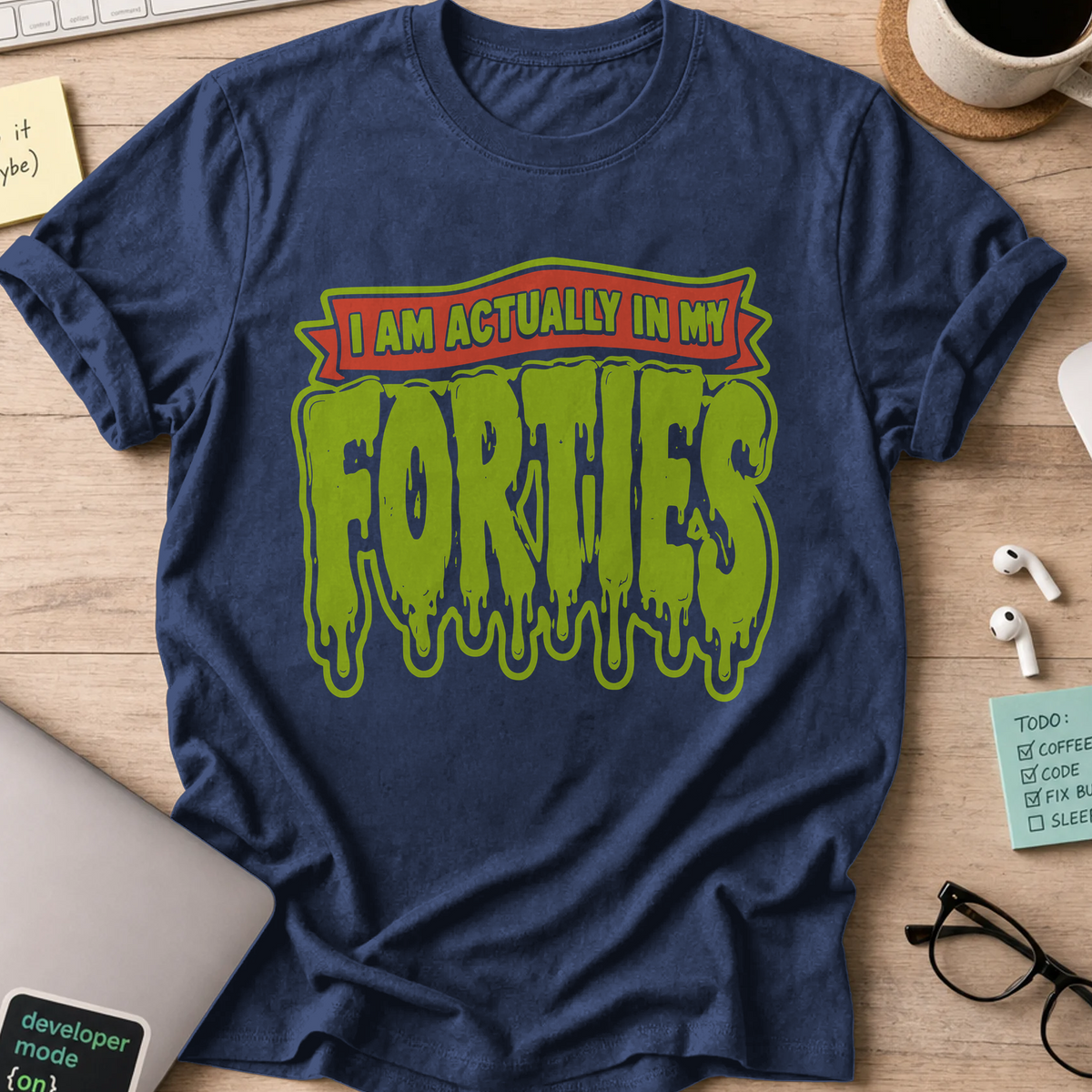 Nerd Collection Artwork T113 Shirt - Navy mockup