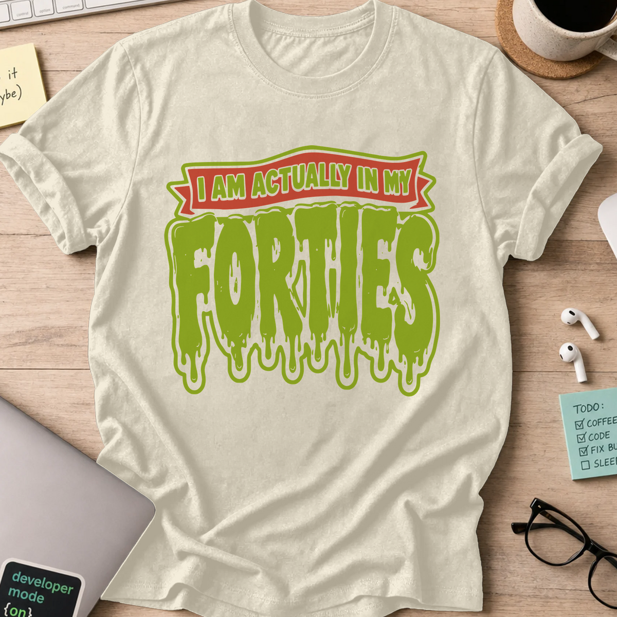 Nerd Collection Artwork T113 Shirt - Natural mockup