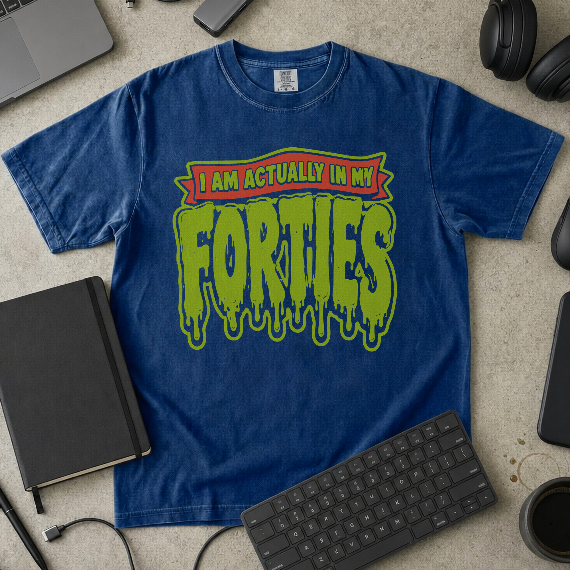 Nerd Collection Artwork T113 Premium Shirt - True Navy mockup