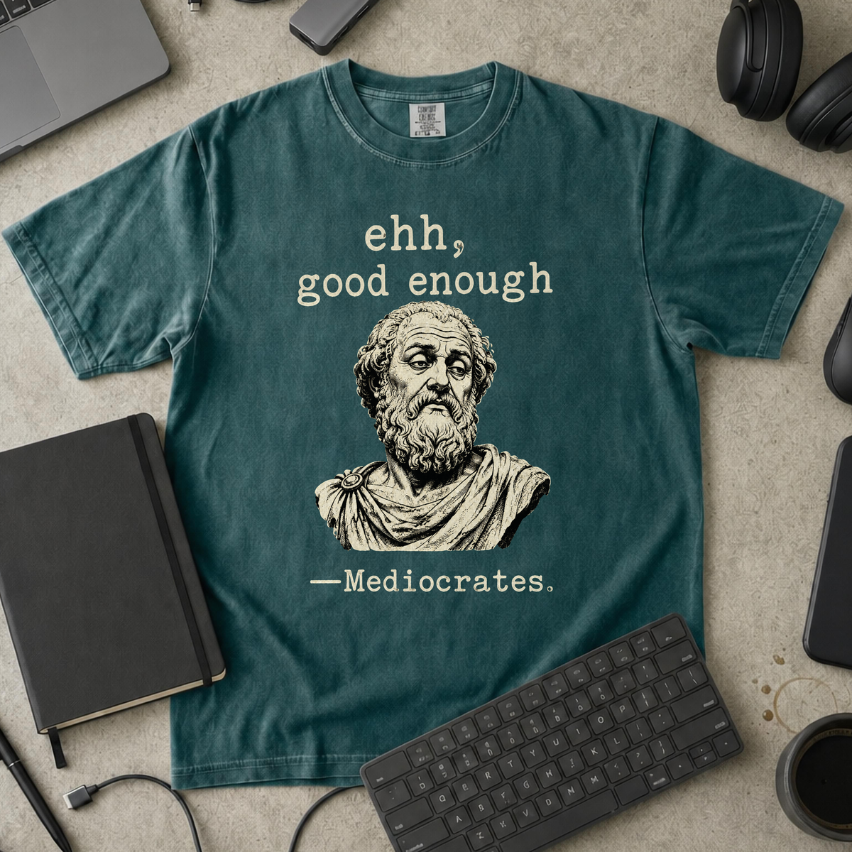 Nerd Collection Artwork T114 Premium Shirt - Blue Spruce mockup