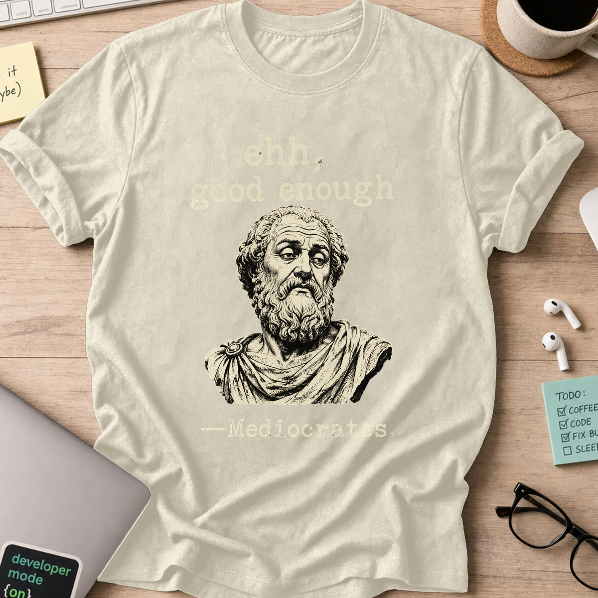 Nerd Collection Artwork T114 Shirt - Natural mockup