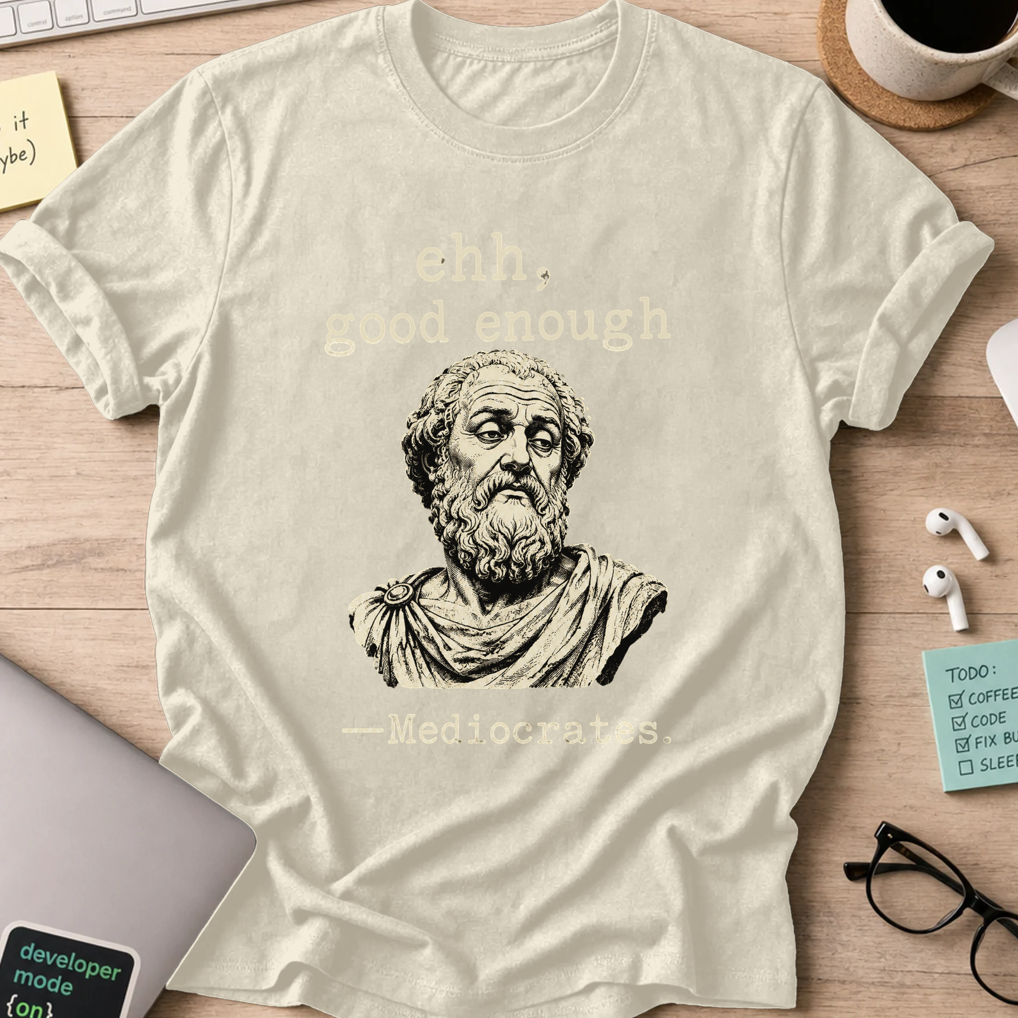 Nerd Collection Artwork T114 Shirt - Natural mockup