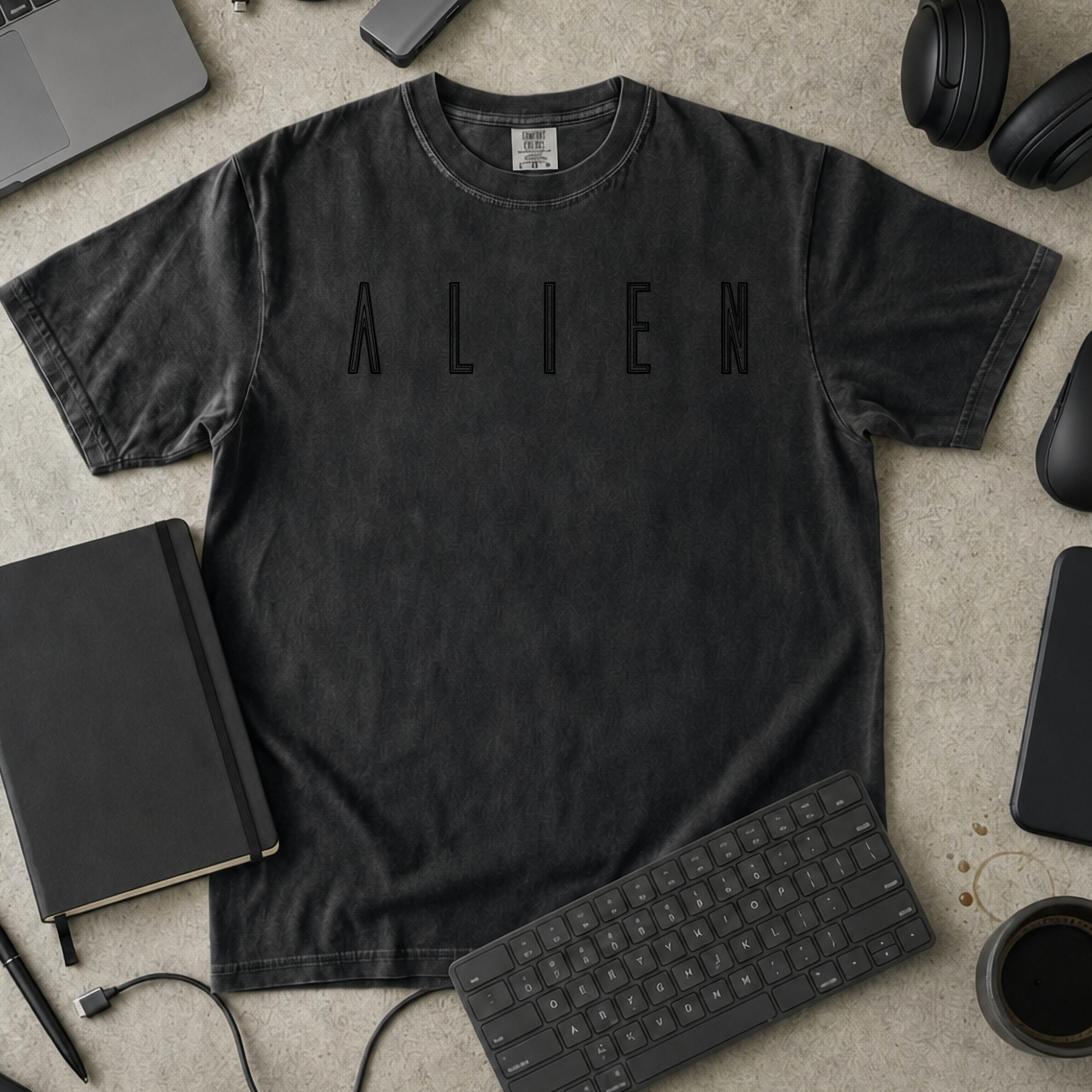 Nerd Collection Artwork T115 Premium Shirt - Black mockup