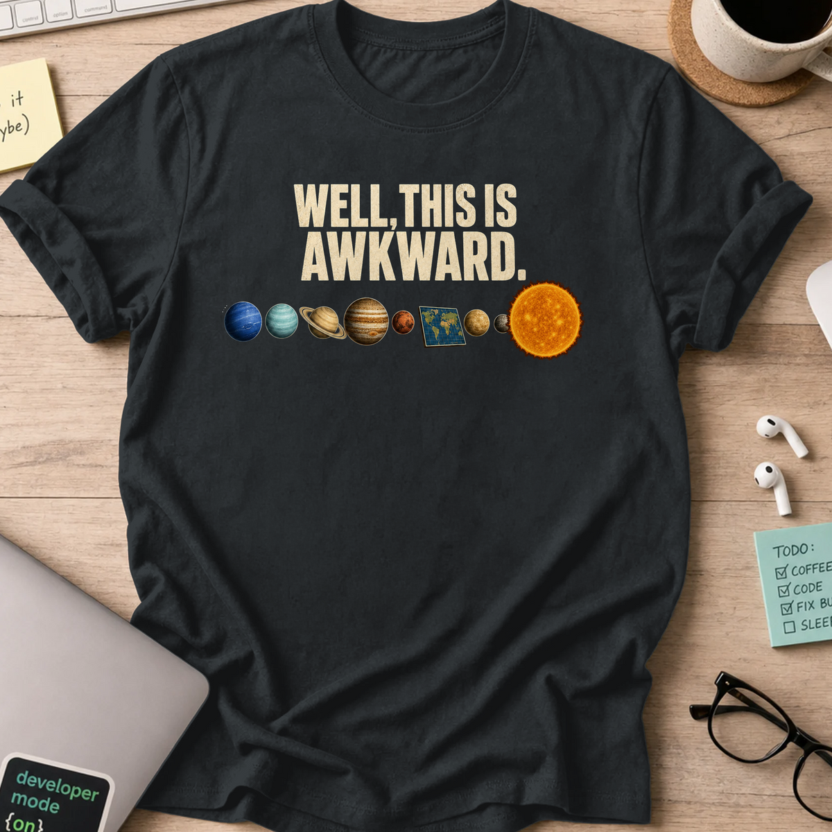 Nerd Collection Artwork T116 Shirt - Black mockup