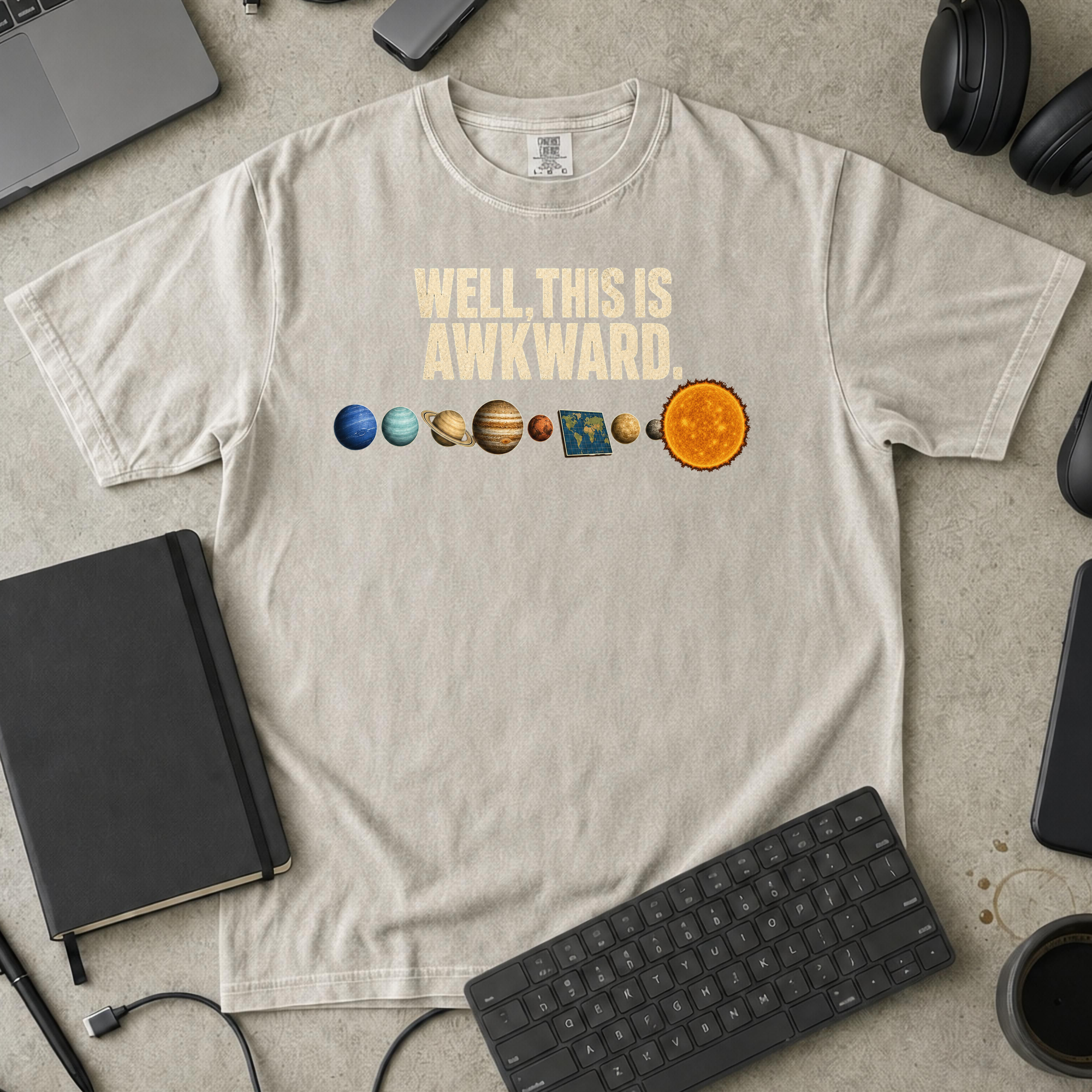 Nerd Collection Artwork T116 Premium Shirt - Ivory mockup
