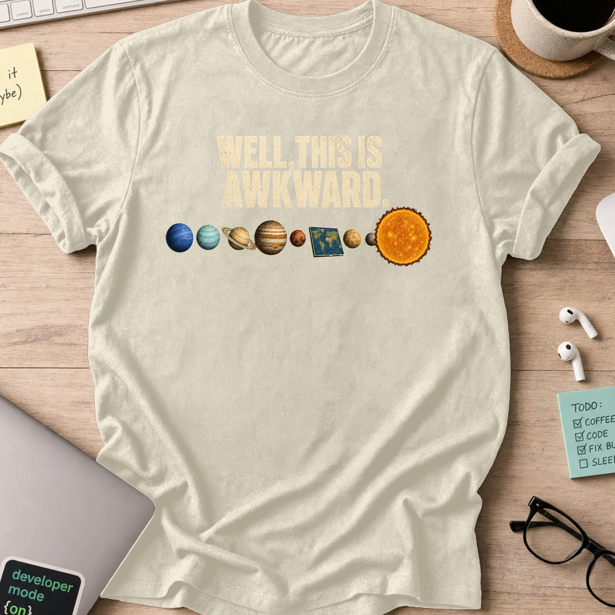 Nerd Collection Artwork T116 Shirt - Natural mockup