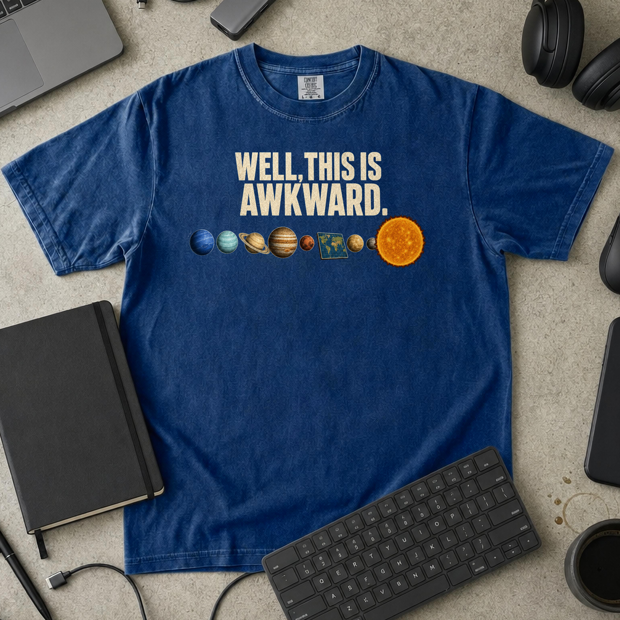 Nerd Collection Artwork T116 Premium Shirt - True Navy mockup
