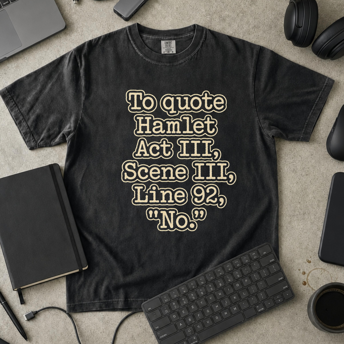 Nerd Collection Artwork T117 Premium Shirt - Black mockup