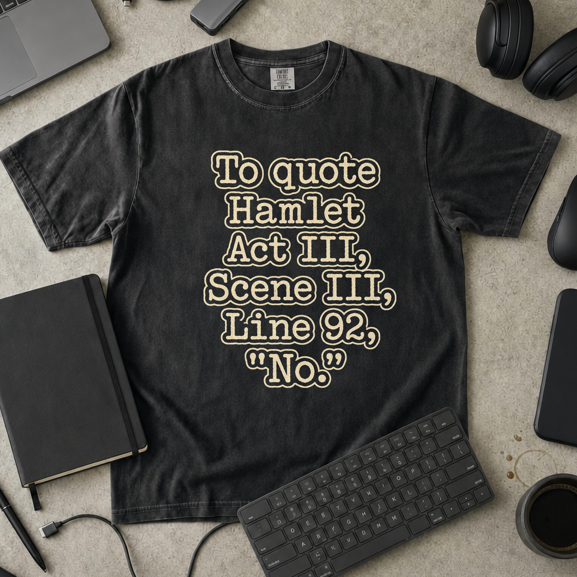 Nerd Collection Artwork T117 Premium Shirt - Black mockup