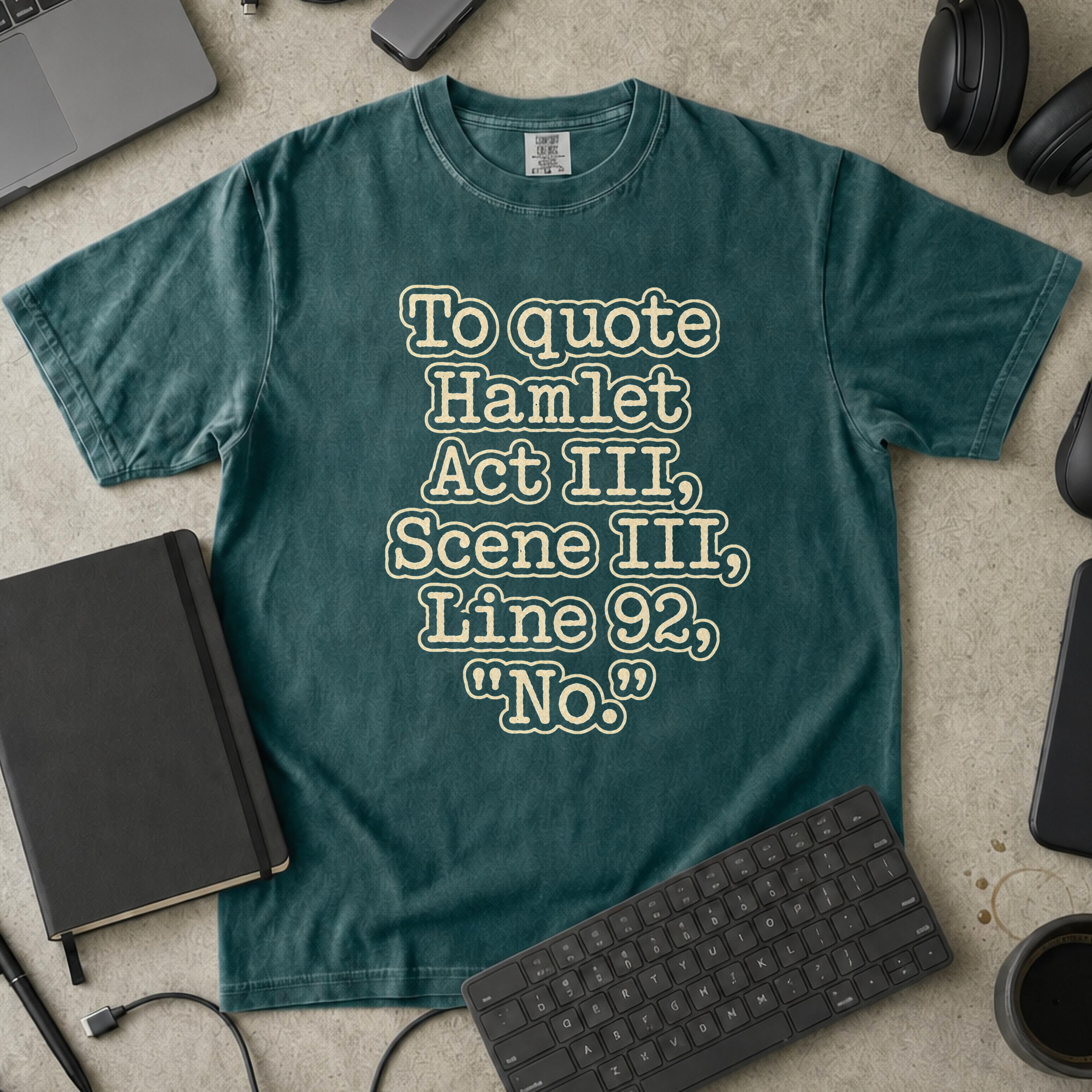 Nerd Collection Artwork T117 Premium Shirt - Blue Spruce mockup