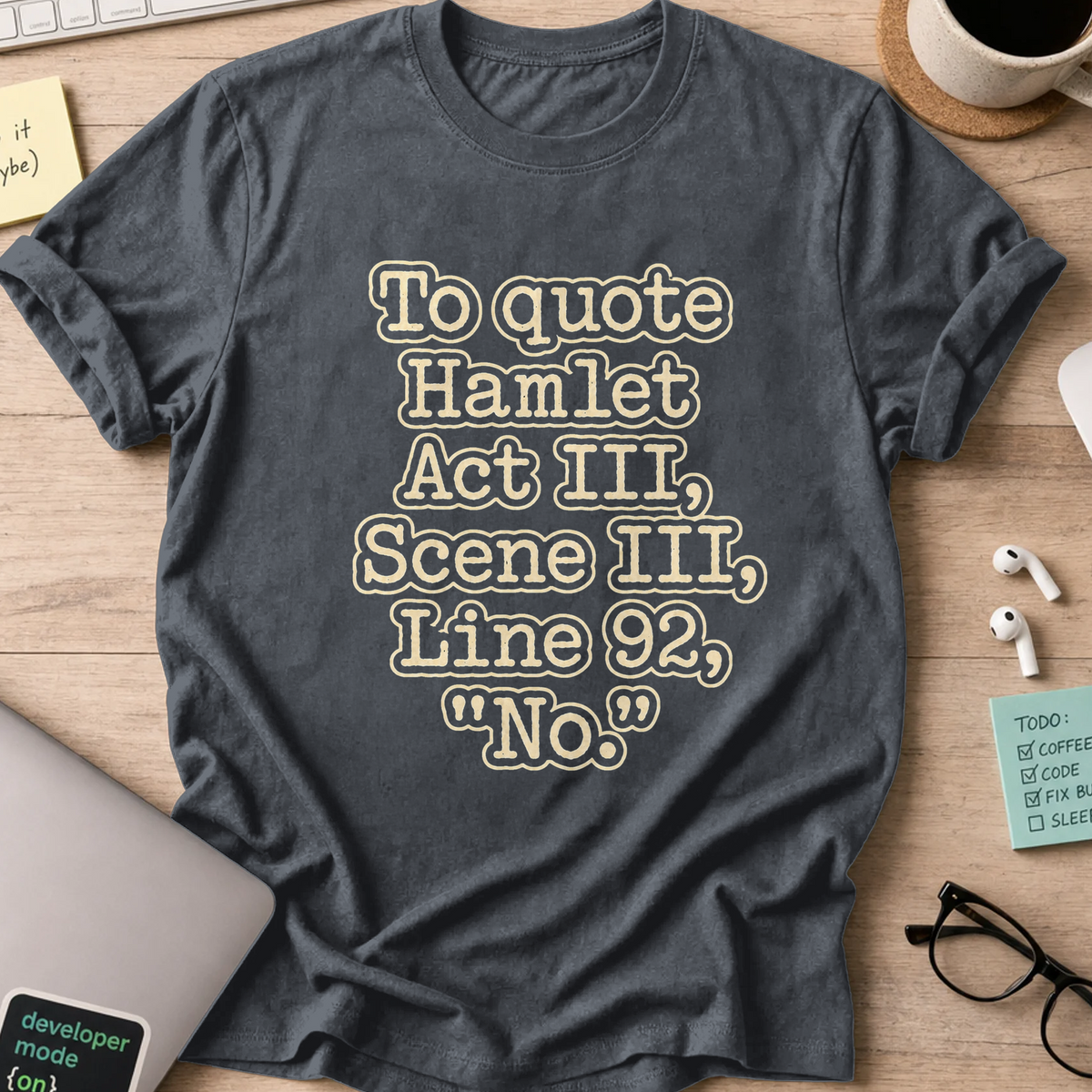 Nerd Collection Artwork T117 Shirt - Dark Heather mockup