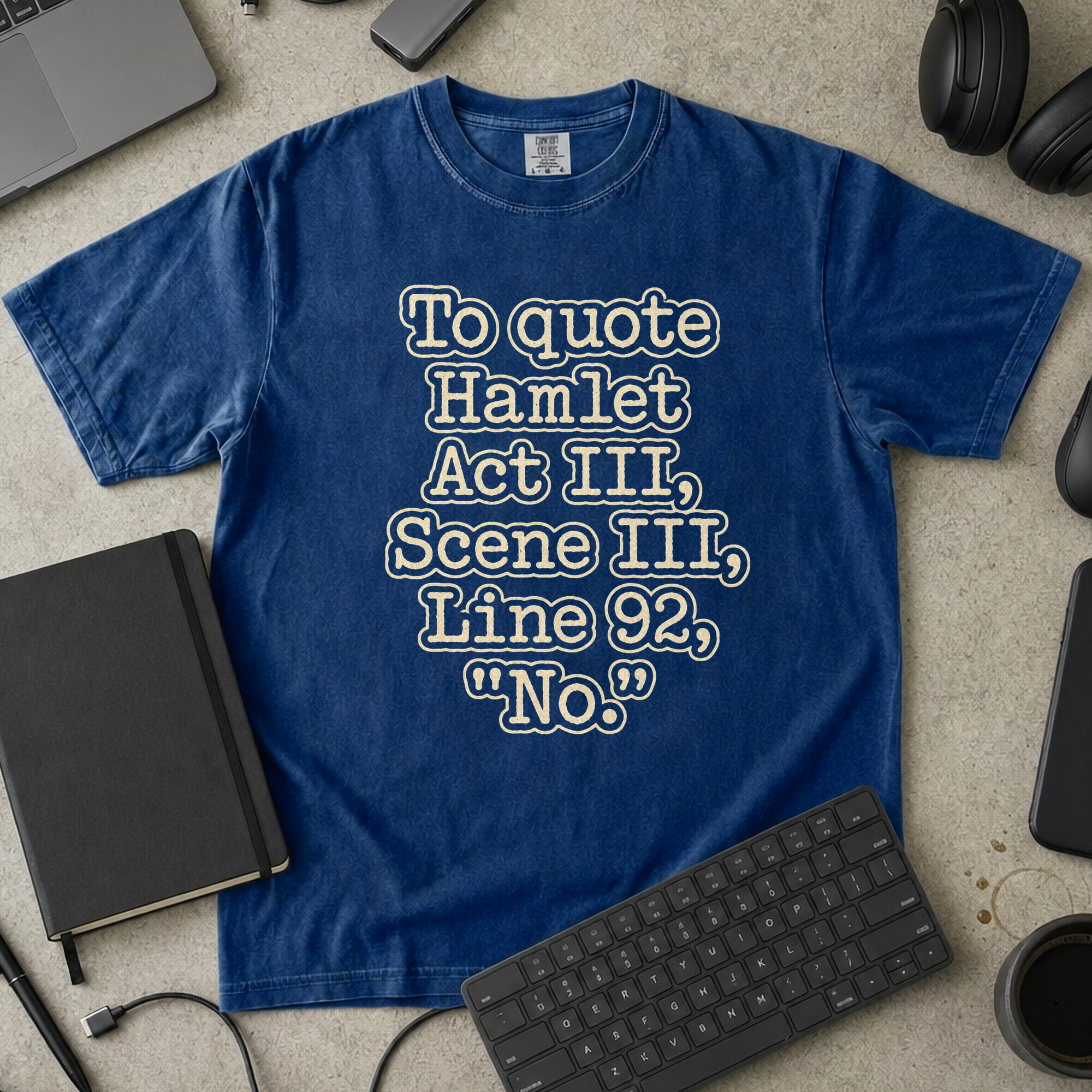 Nerd Collection Artwork T117 Premium Shirt - True Navy mockup