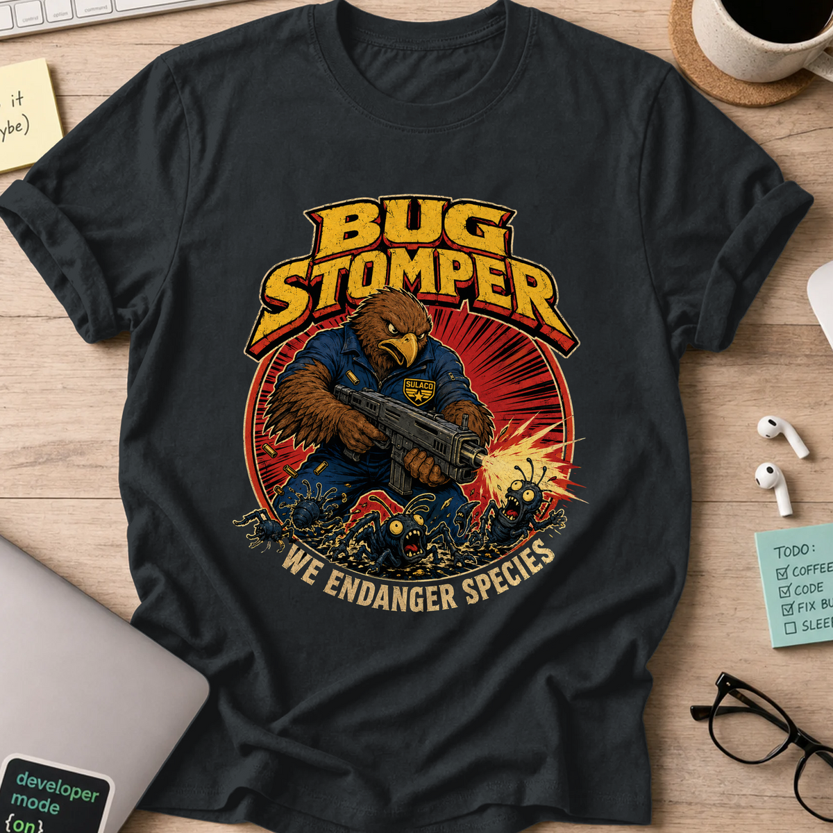 Nerd Collection Artwork T118 Shirt - Black mockup