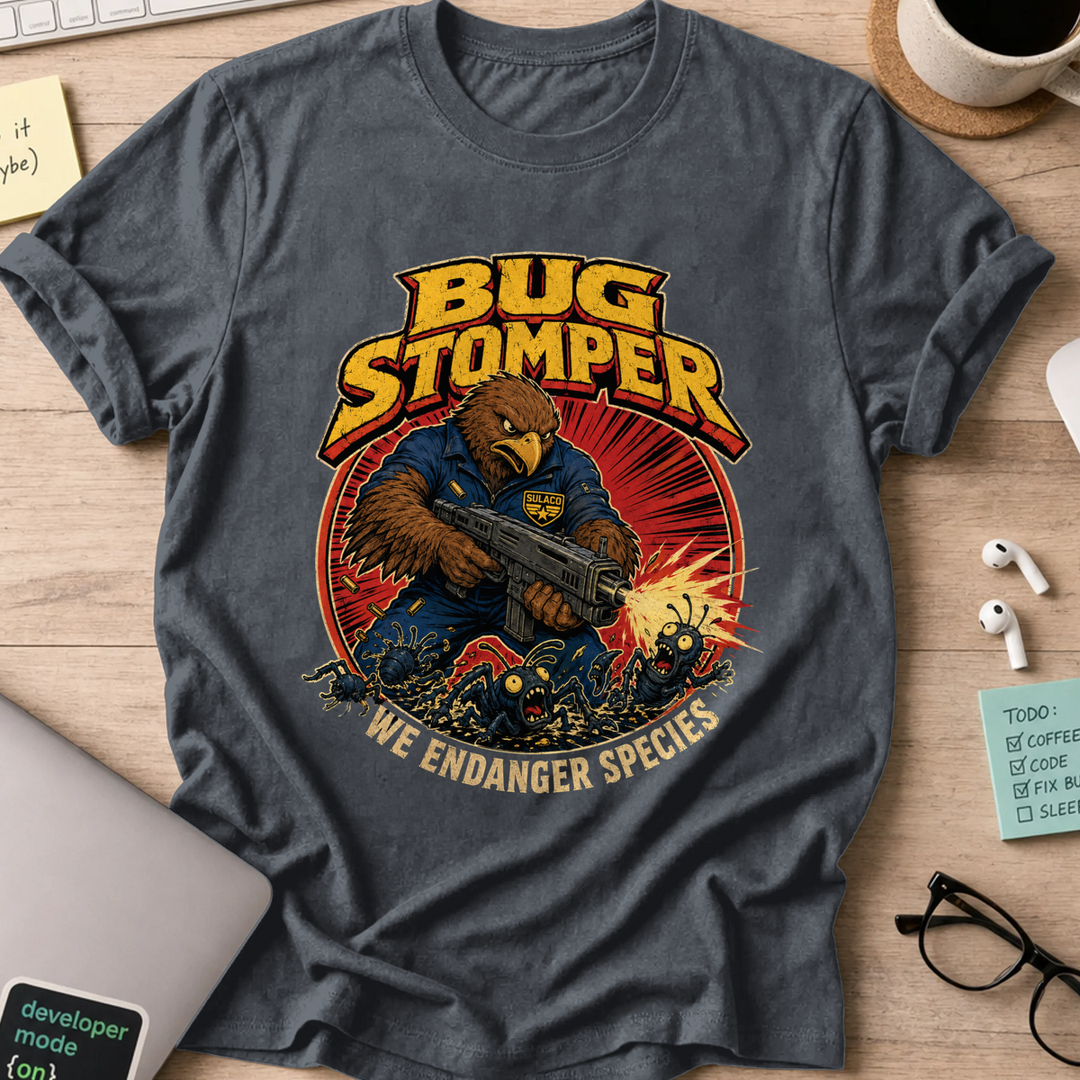 Nerd Collection Artwork T118 Shirt - Dark Heather mockup
