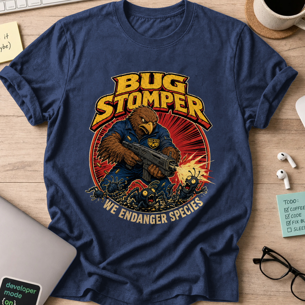 Nerd Collection Artwork T118 Shirt - Navy mockup