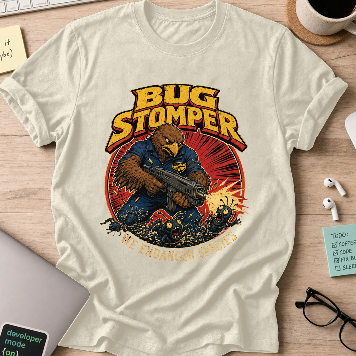 Nerd Collection Artwork T118 Shirt - Natural mockup
