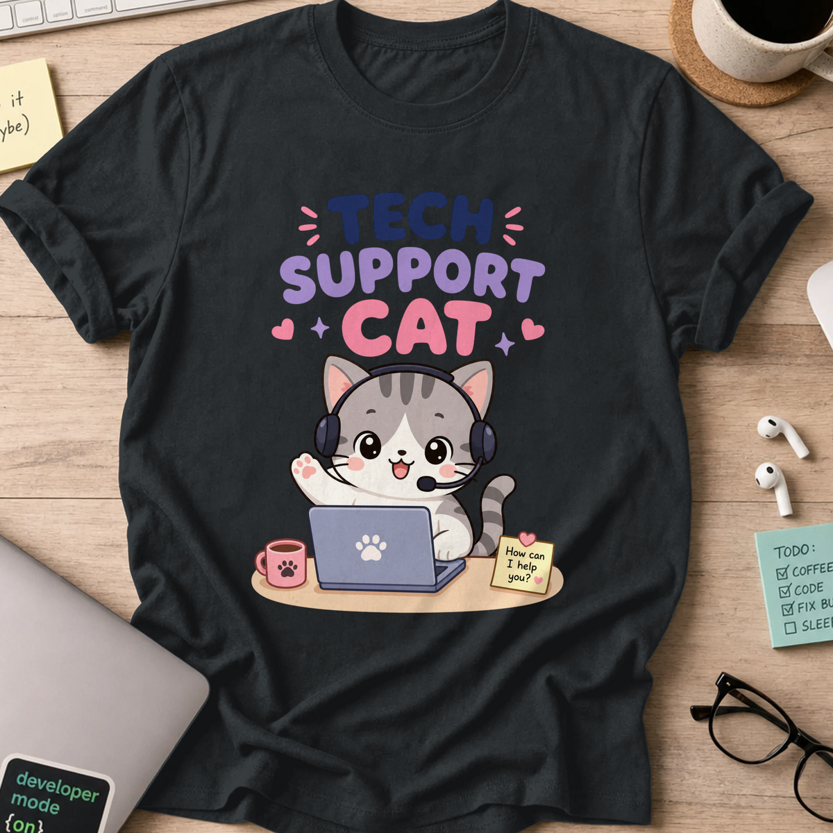Nerd Collection Artwork T020 Shirt - Black mockup