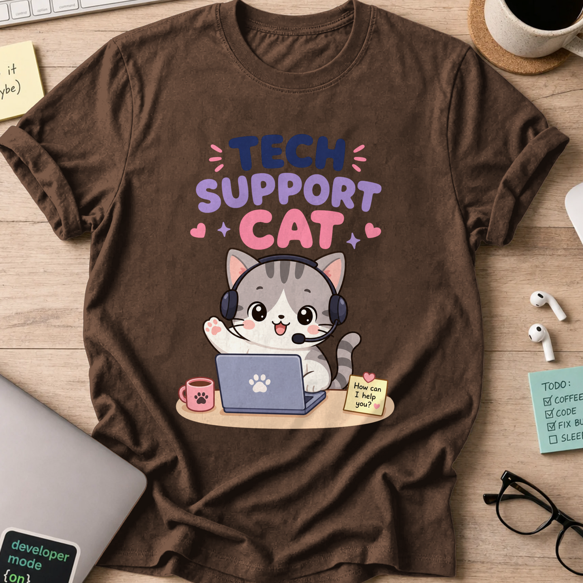 Nerd Collection Artwork T020 Shirt - Dark Chocolate mockup