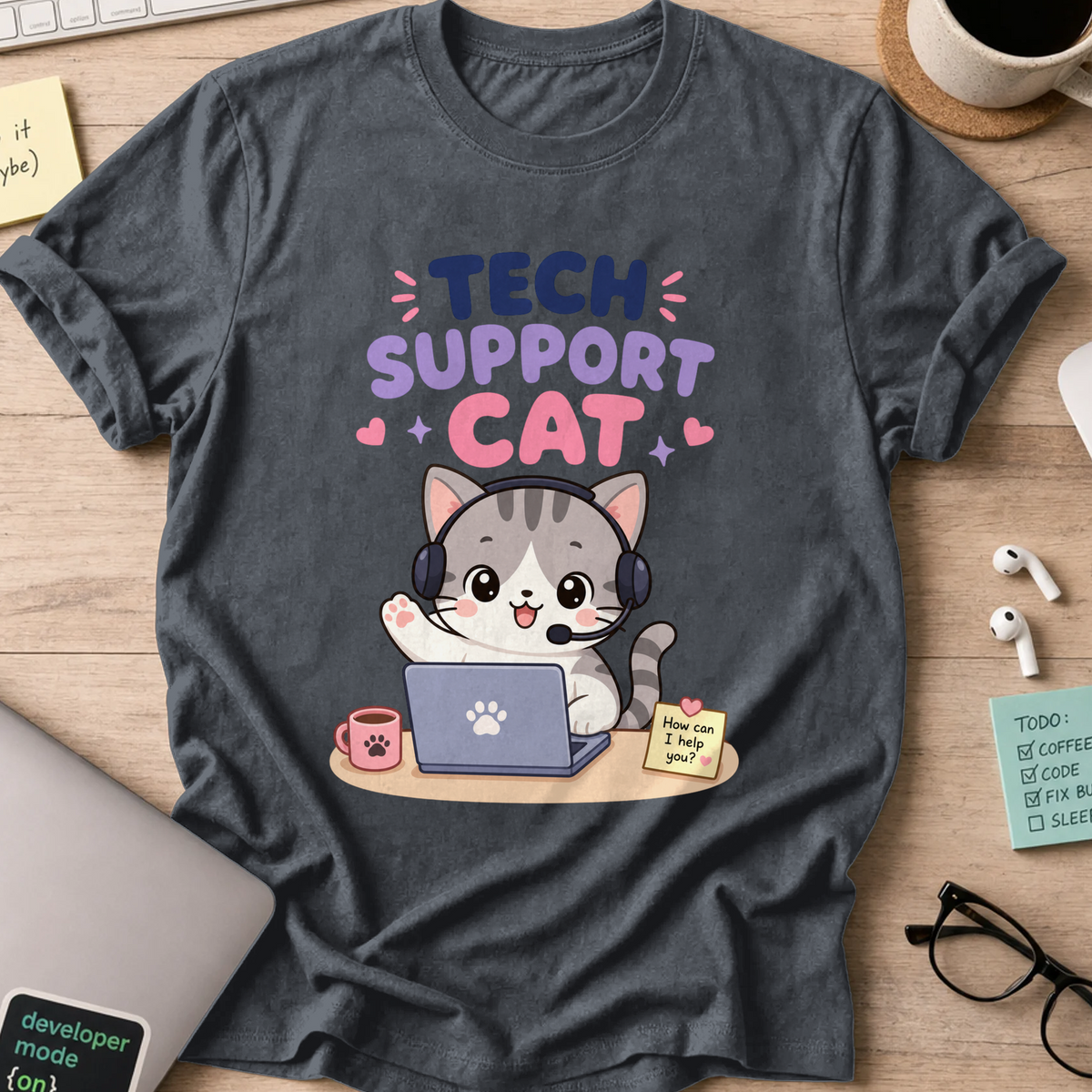 Nerd Collection Artwork T020 Shirt - Dark Heather mockup