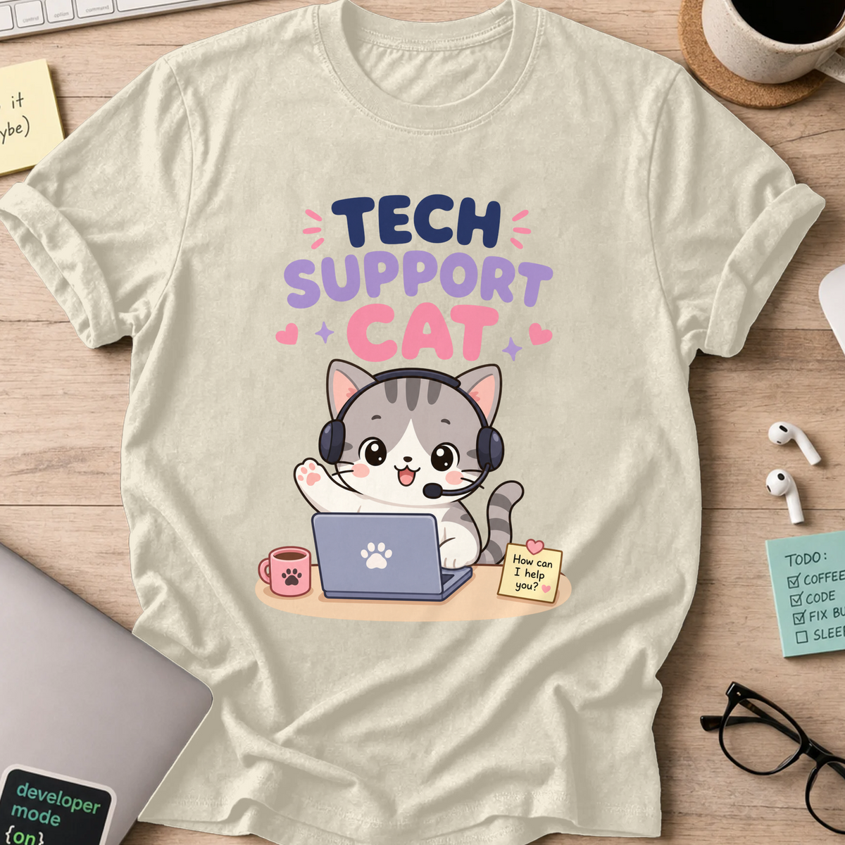 Nerd Collection Artwork T020 Shirt - Natural mockup