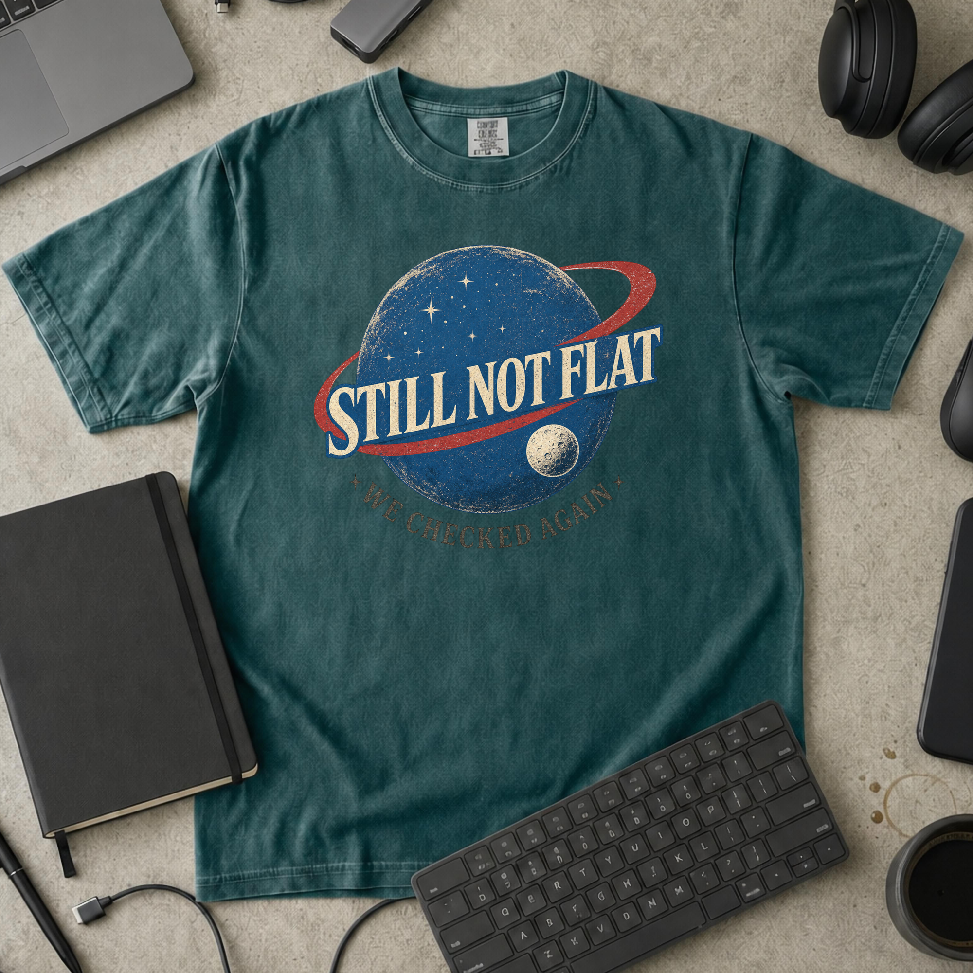 Nerd Collection Artwork T021 Premium Shirt - Blue Spruce mockup