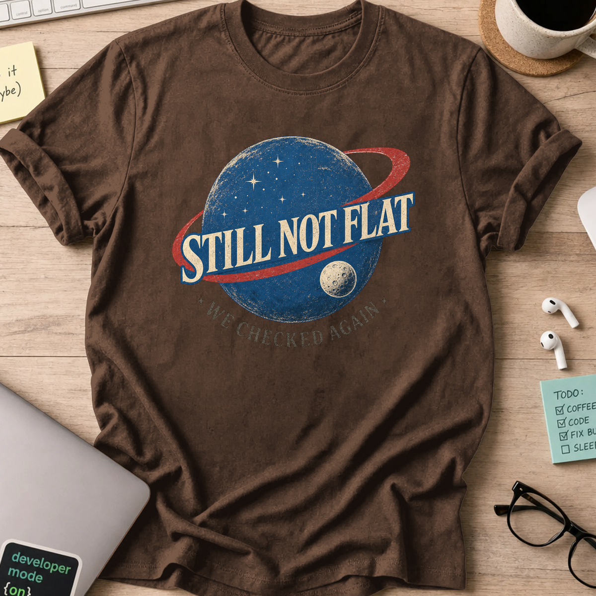 Nerd Collection Artwork T021 Shirt - Dark Chocolate mockup