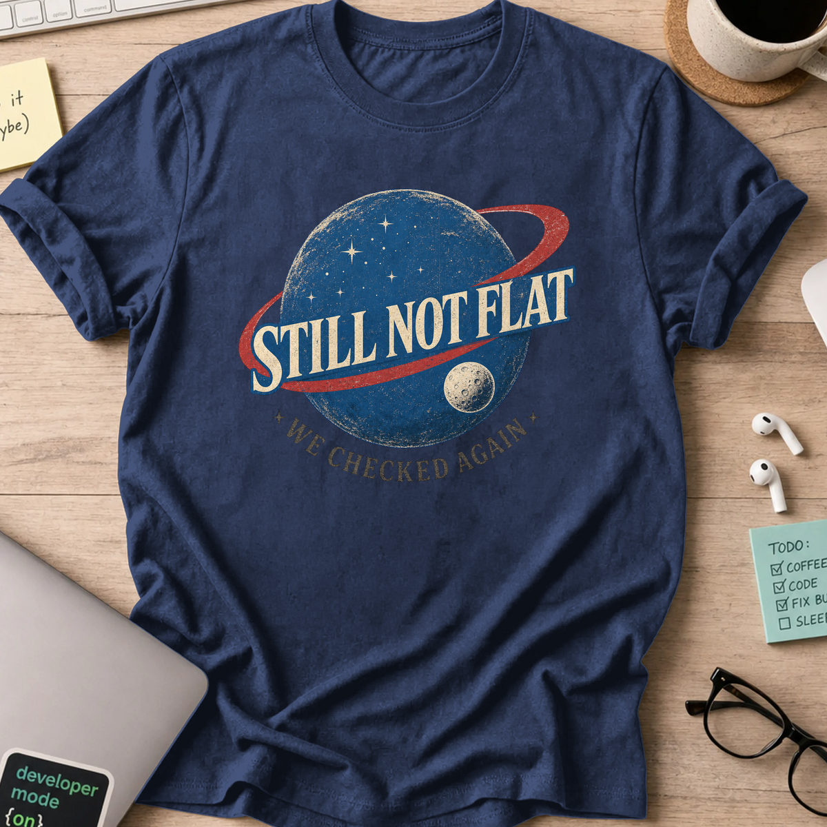 Nerd Collection Artwork T021 Shirt - Navy mockup