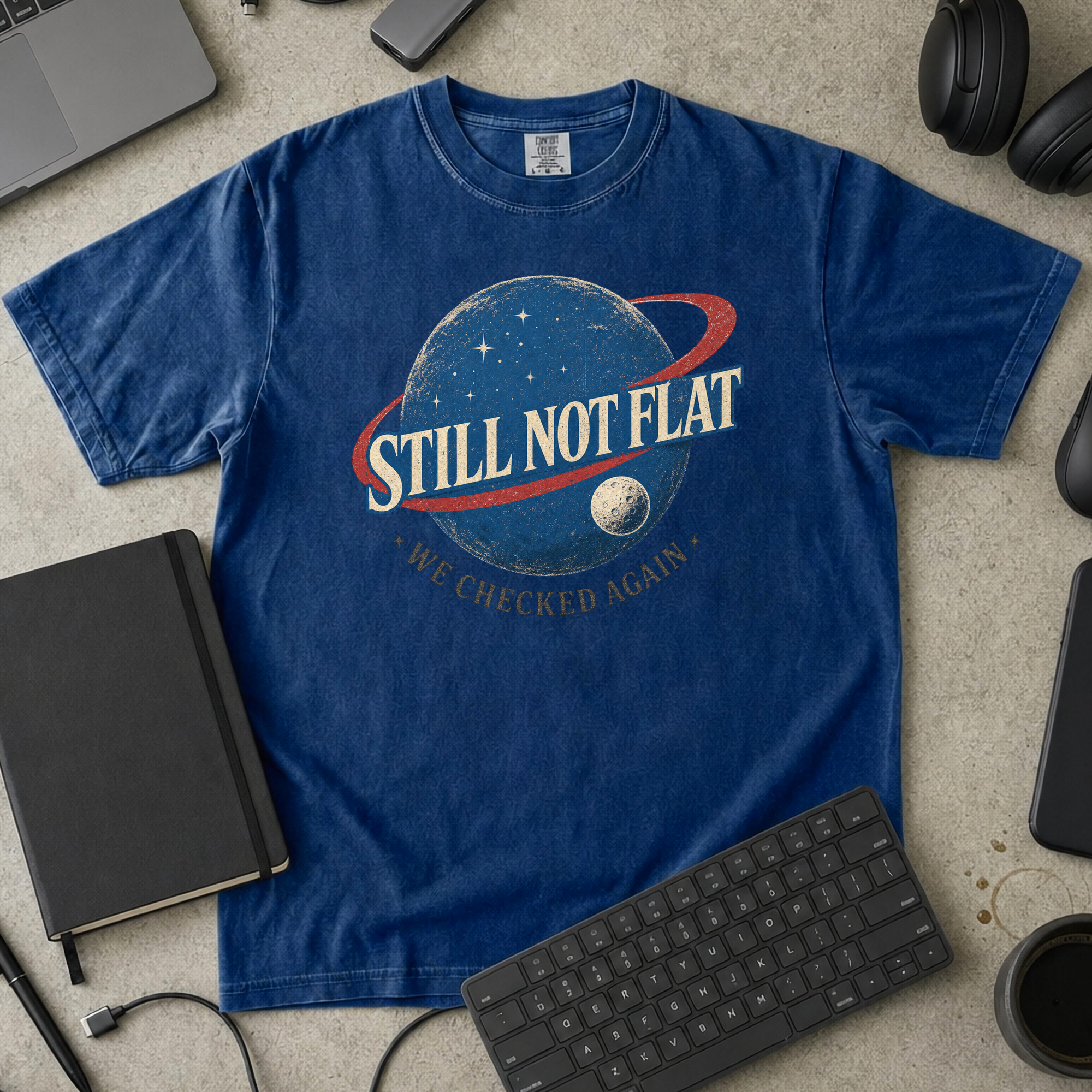 Nerd Collection Artwork T021 Premium Shirt - True Navy mockup