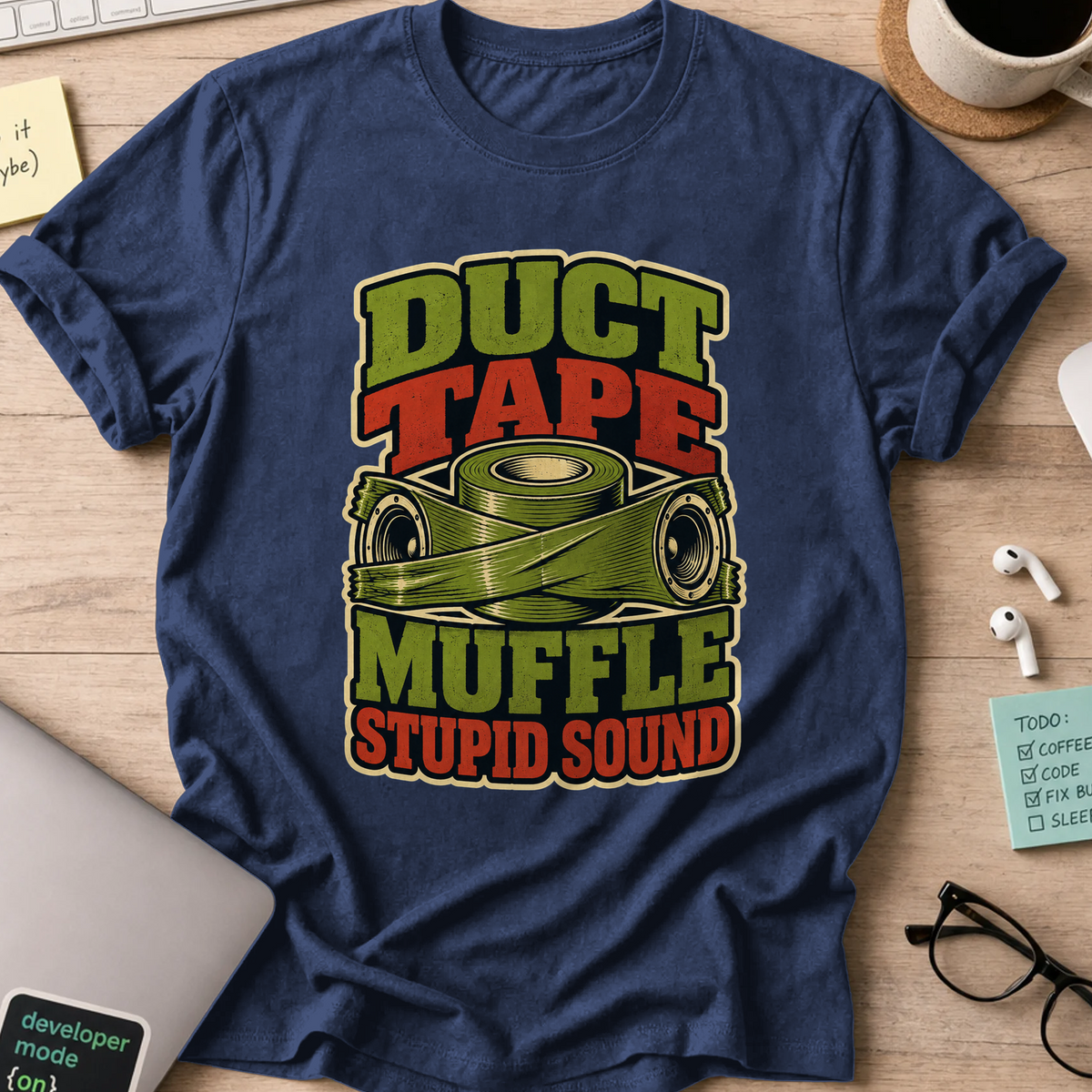 Nerd Collection Artwork T022 Shirt - Navy mockup