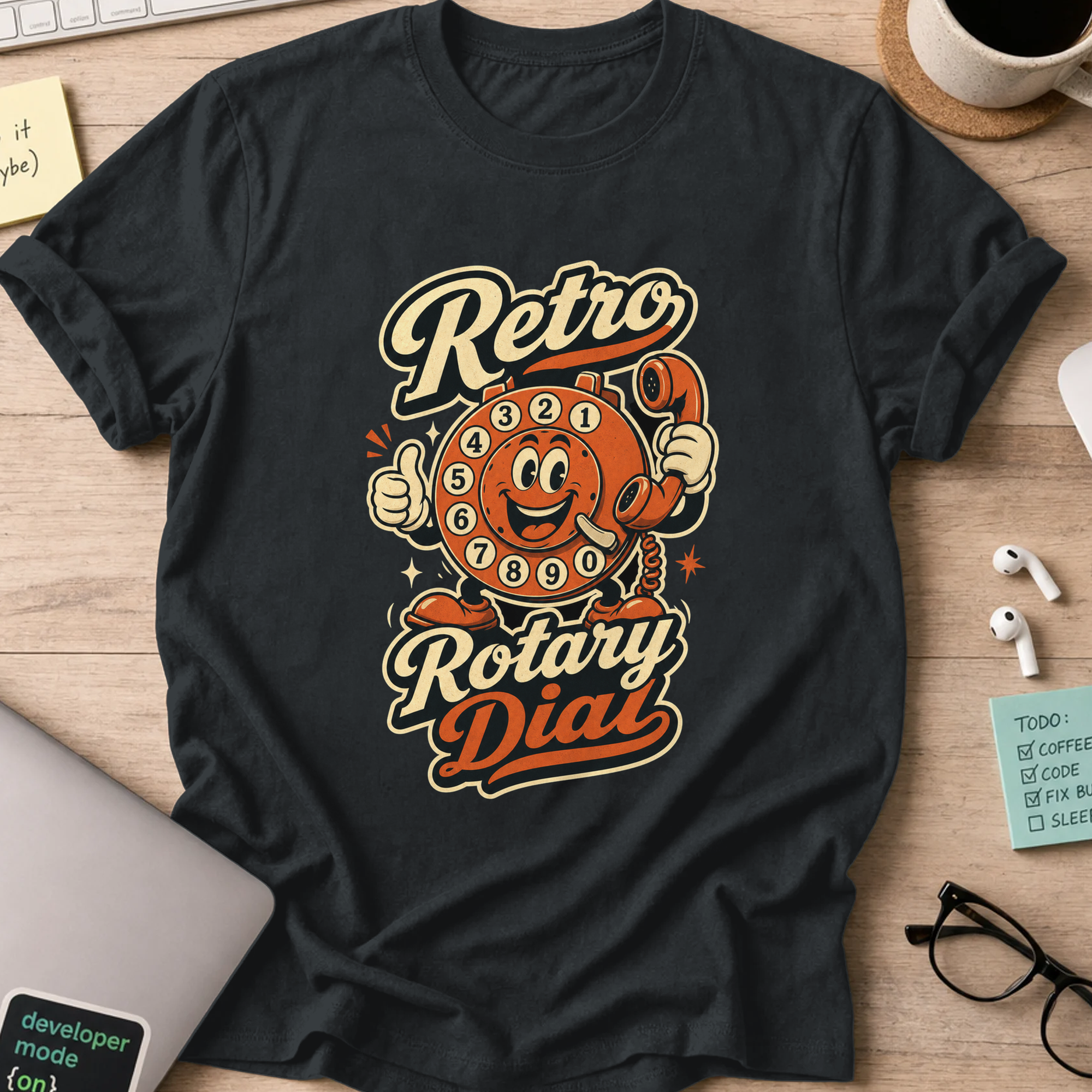 Nerd Collection Artwork T028 Shirt - Black mockup