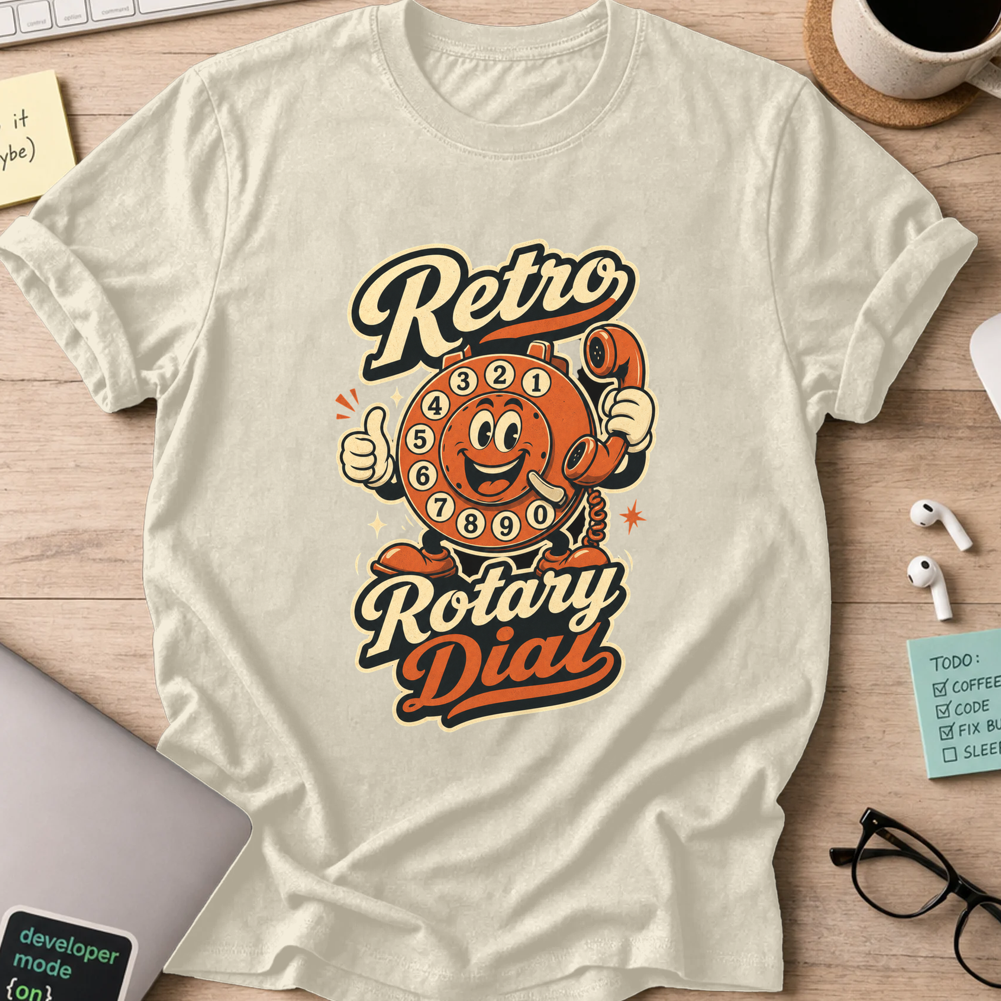 Nerd Collection Artwork T028 Shirt - Natural mockup