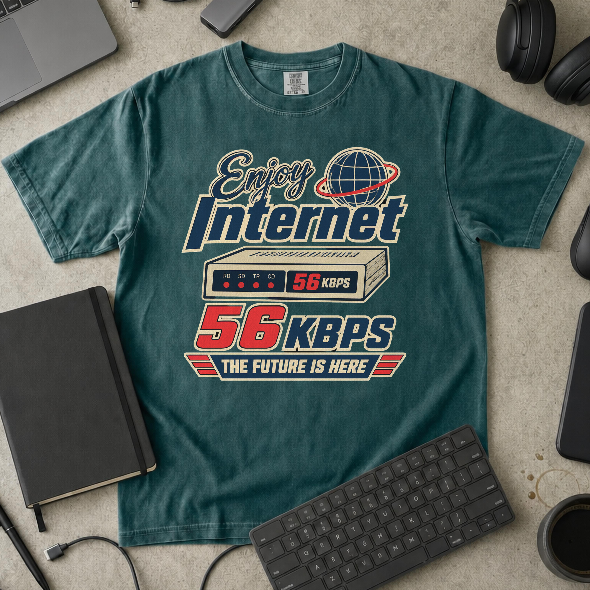 Nerd Collection Artwork T029 Premium Shirt - Blue Spruce mockup