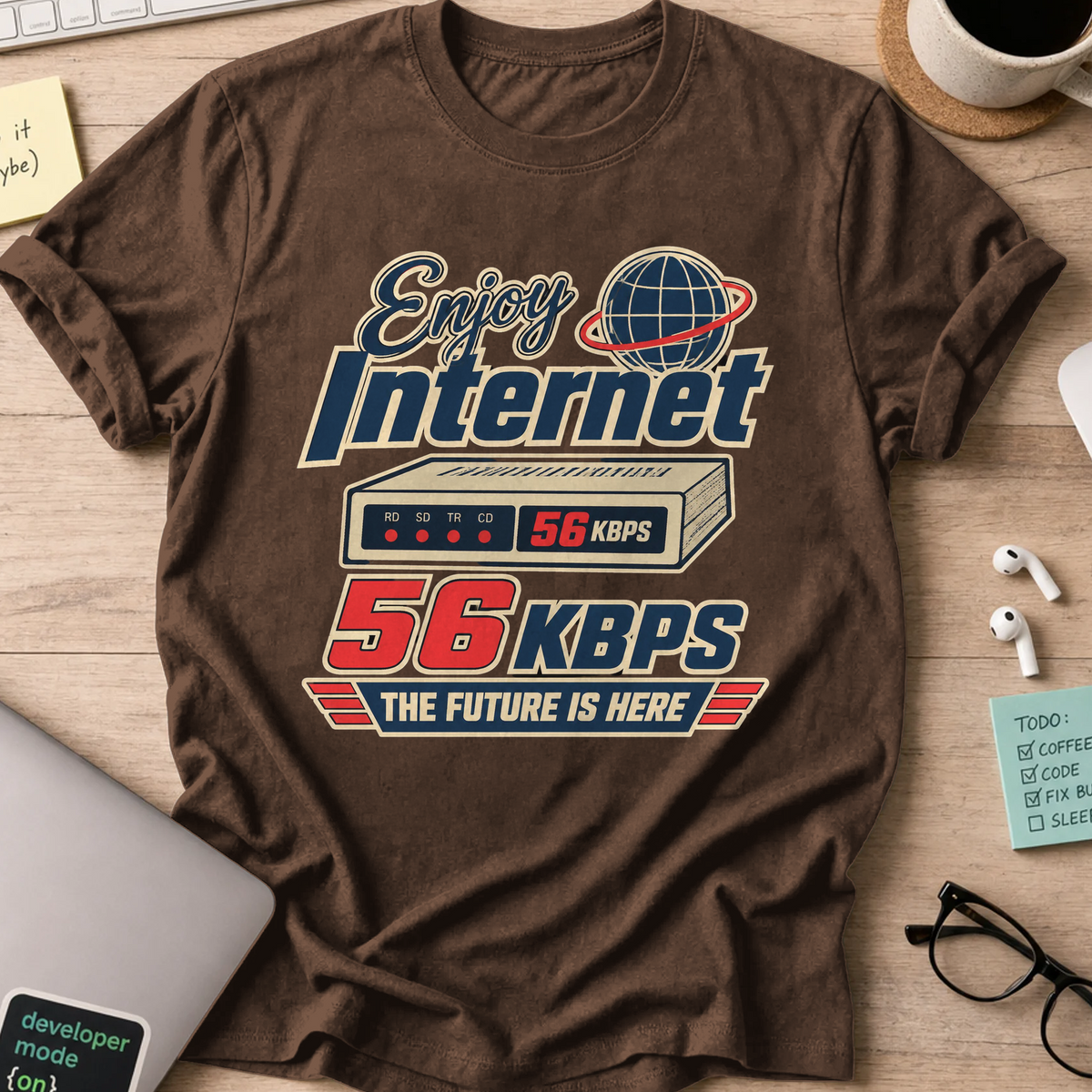 Nerd Collection Artwork T029 Shirt - Dark Chocolate mockup