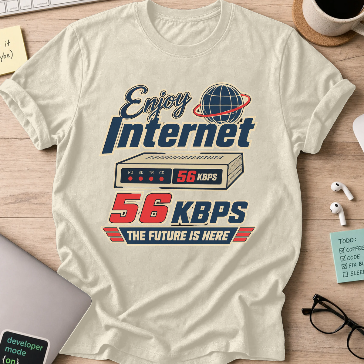 Nerd Collection Artwork T029 Shirt - Natural mockup