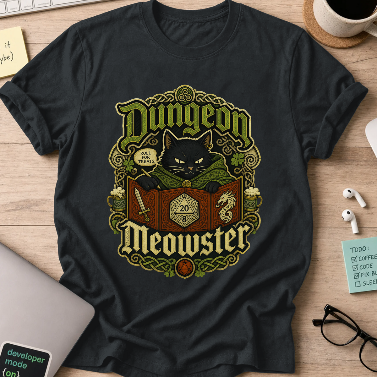 Nerd Collection Artwork T030 Shirt - Black mockup