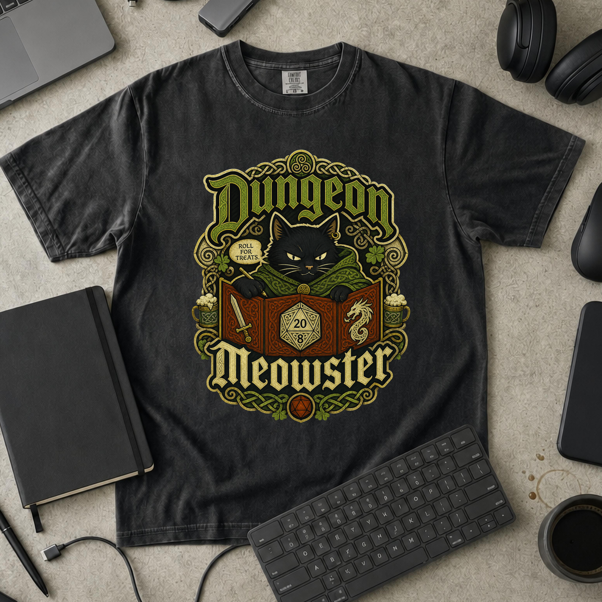 Nerd Collection Artwork T030 Premium Shirt - Black mockup