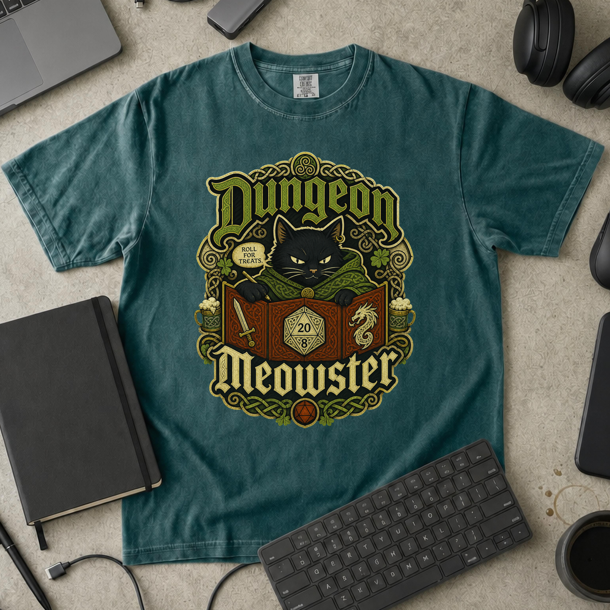 Nerd Collection Artwork T030 Premium Shirt - Blue Spruce mockup