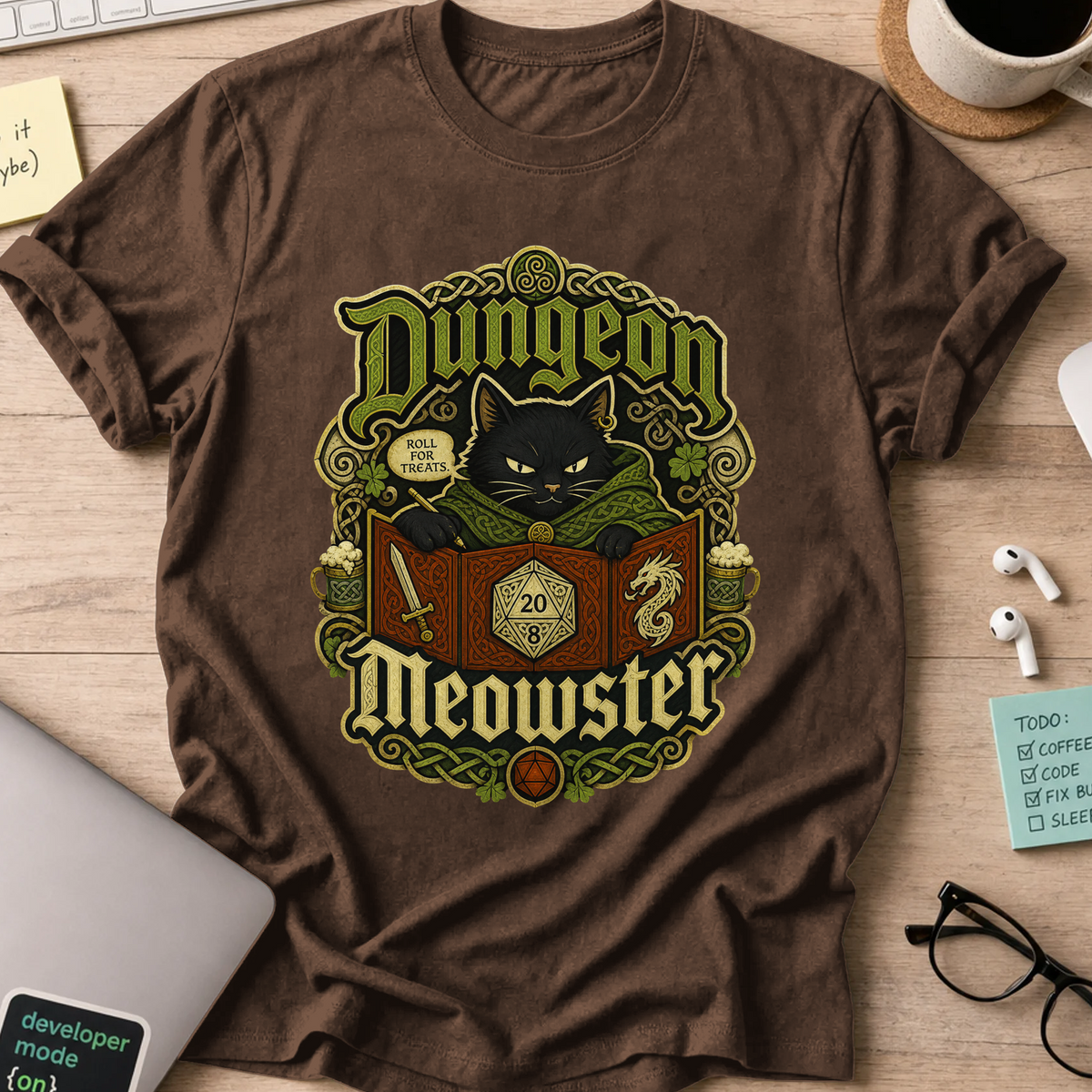 Nerd Collection Artwork T030 Shirt - Dark Chocolate mockup