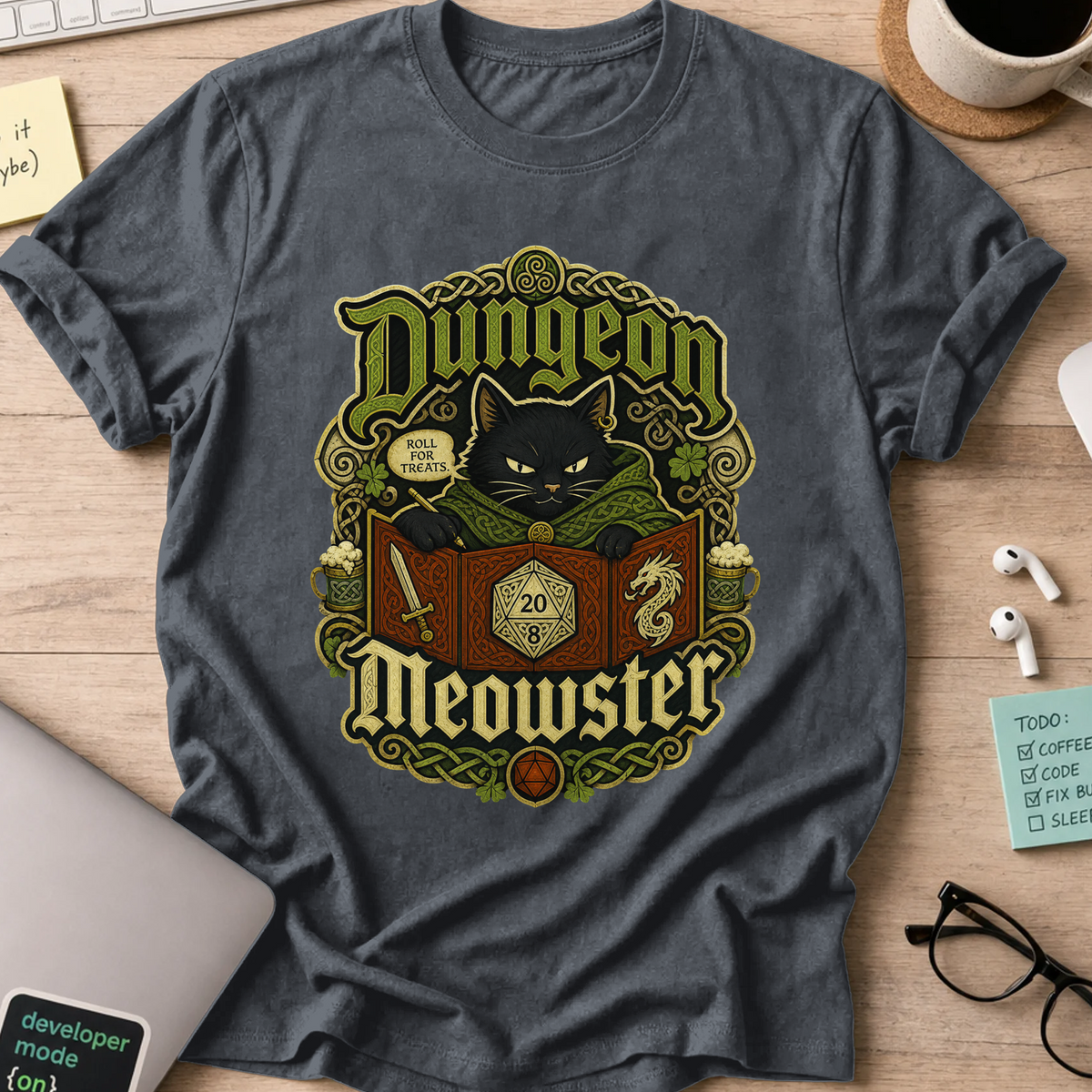 Nerd Collection Artwork T030 Shirt - Dark Heather mockup