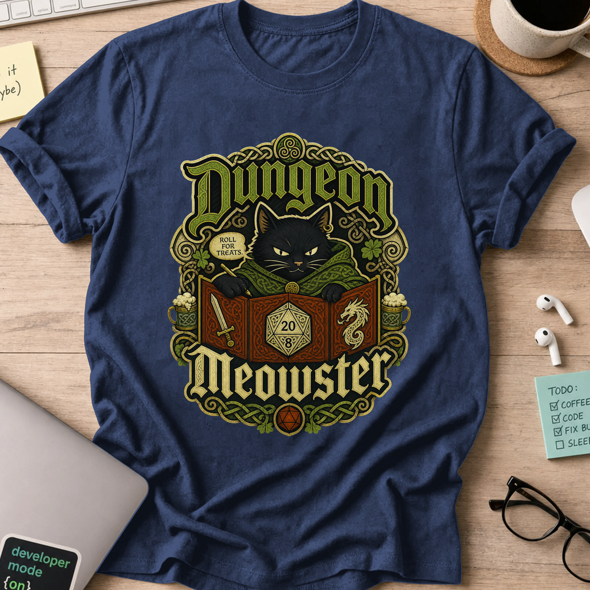 Nerd Collection Artwork T030 Shirt - Navy mockup