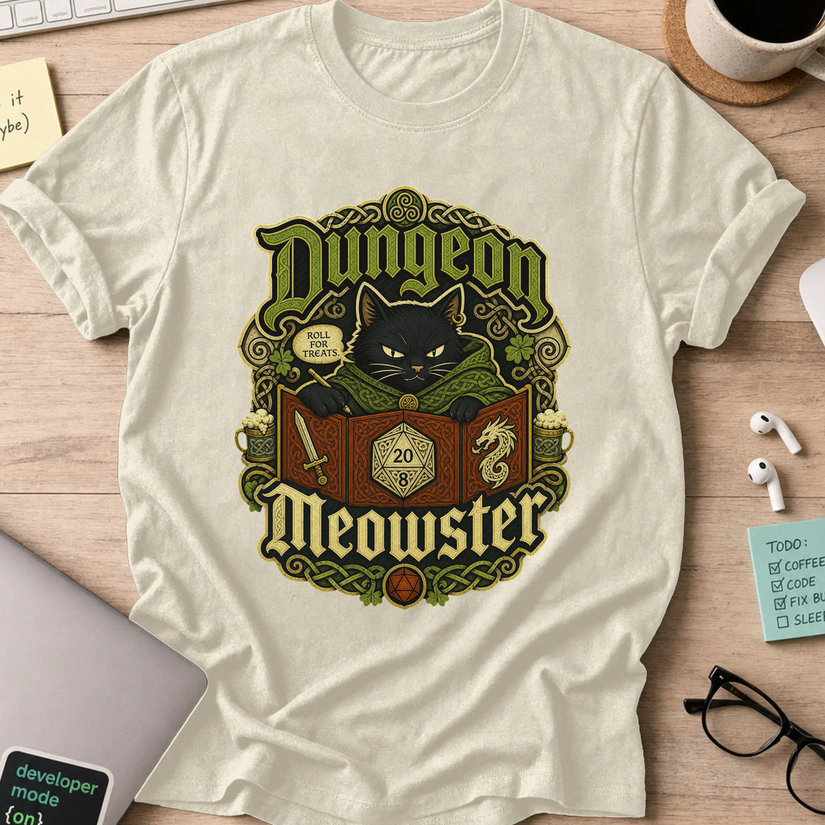 Nerd Collection Artwork T030 Shirt - Natural mockup