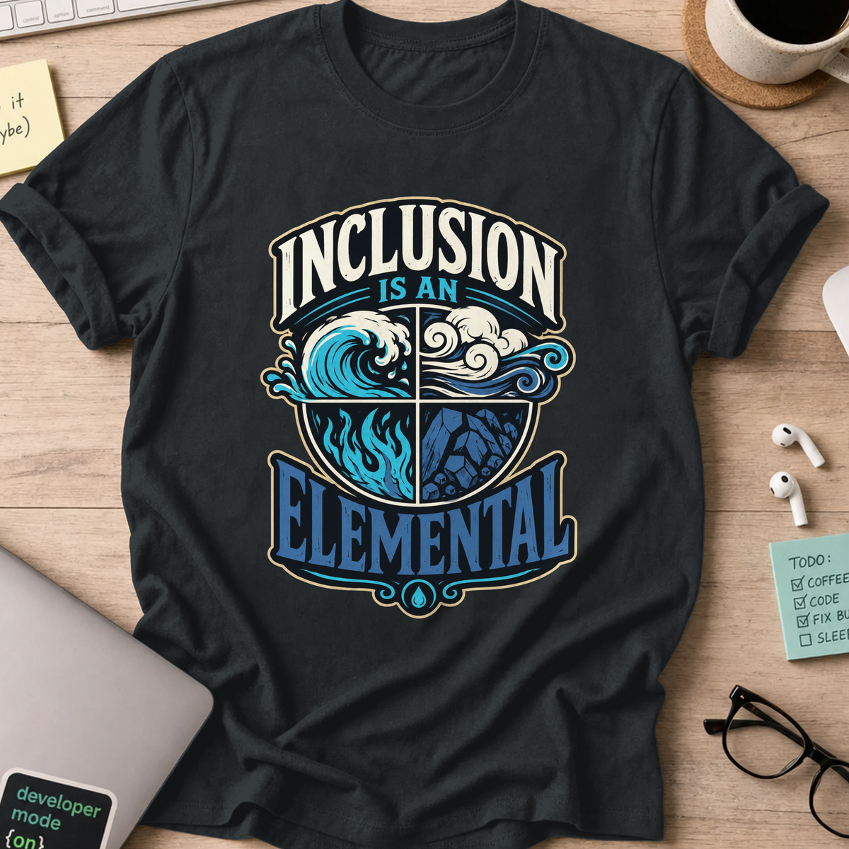 Nerd Collection Artwork T031 Shirt - Black mockup