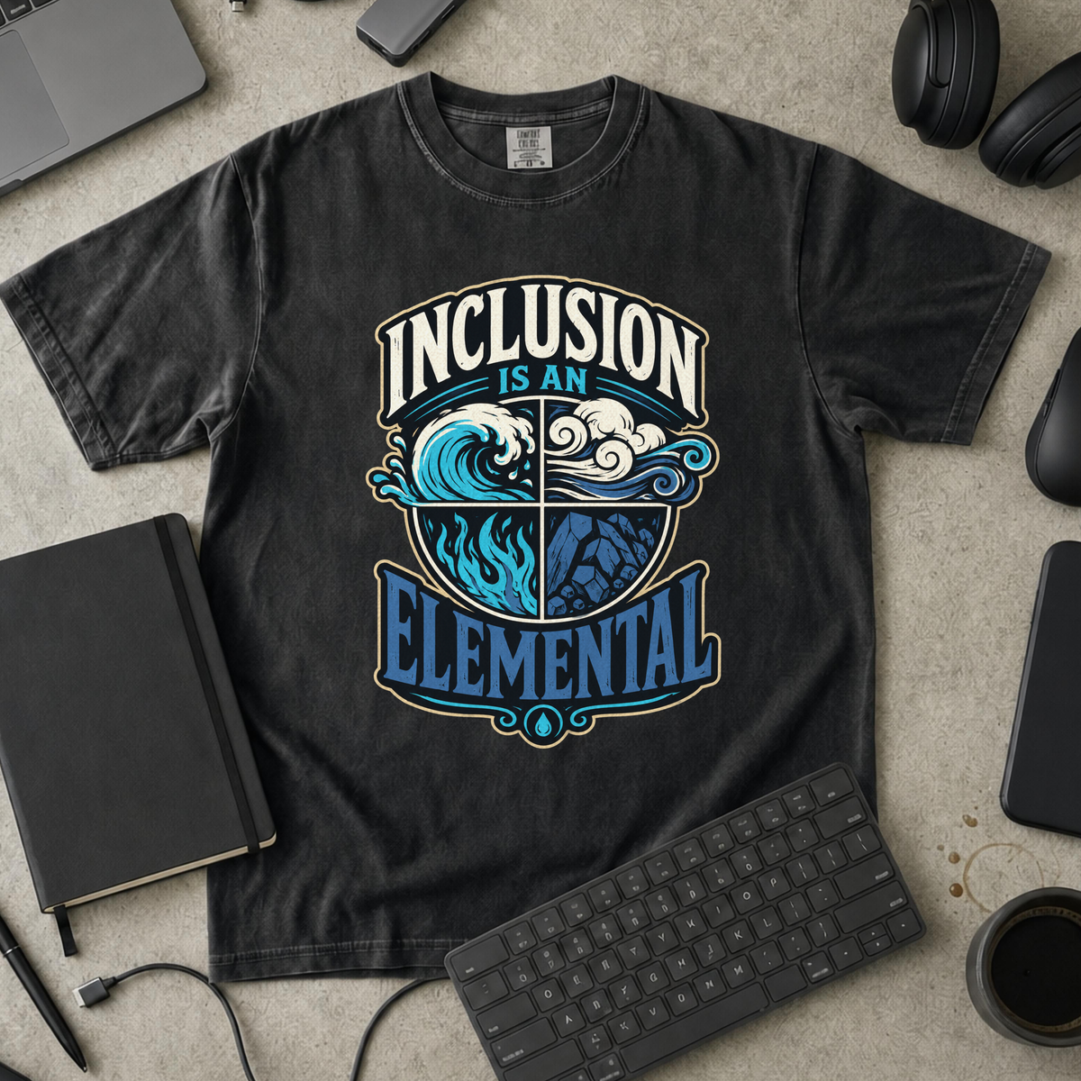 Nerd Collection Artwork T031 Premium Shirt - Black mockup