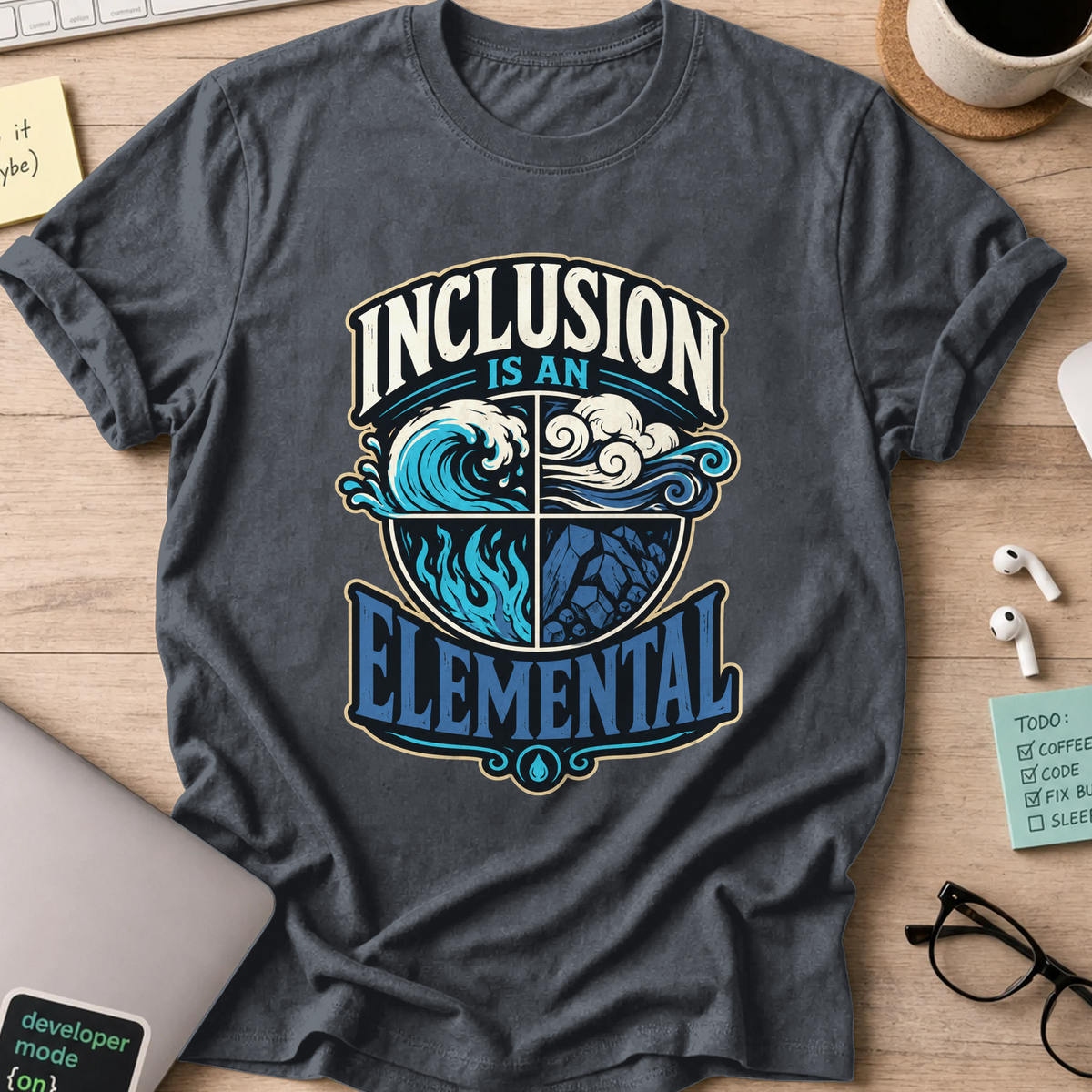 Nerd Collection Artwork T031 Shirt - Dark Heather mockup